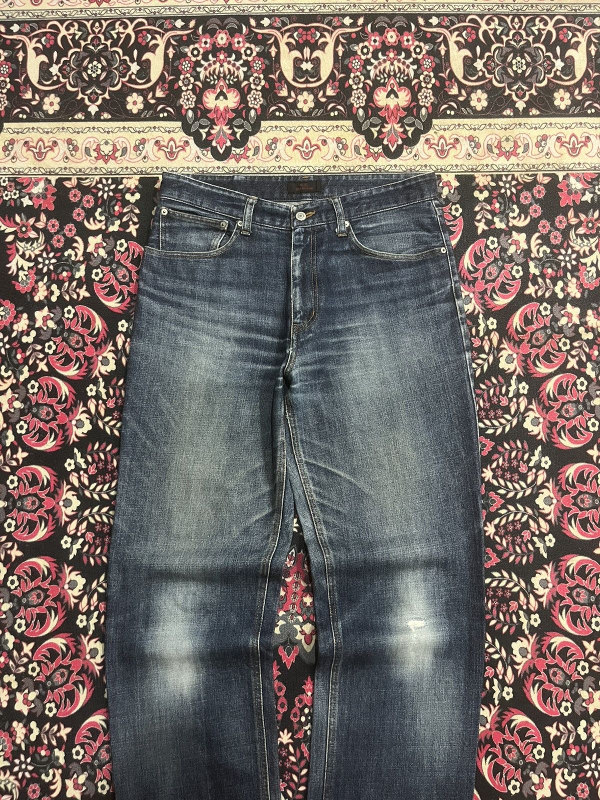 NEXT Vintage Next Standard Blue Faded Washed Loose Fit Jeans Size US 32 / EU 48 - 3 Thumbnail