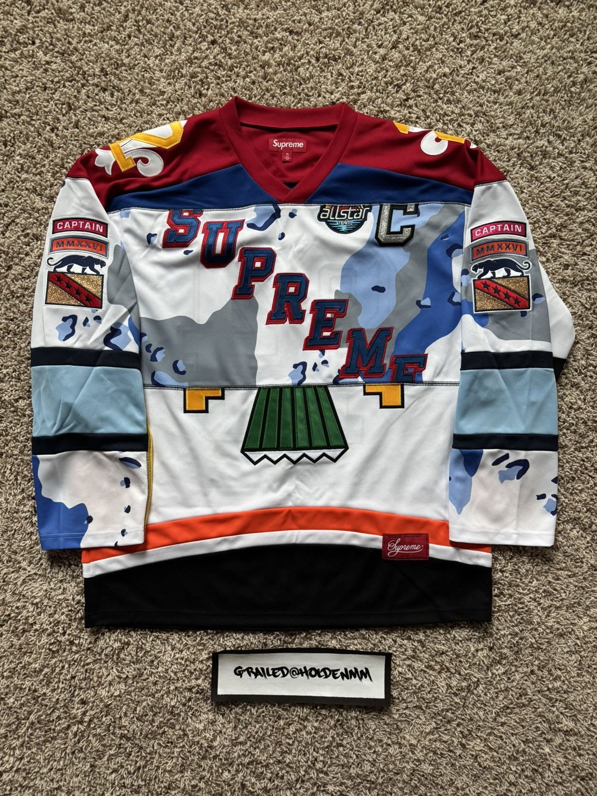 Supreme Paneled Hockey Jersey White