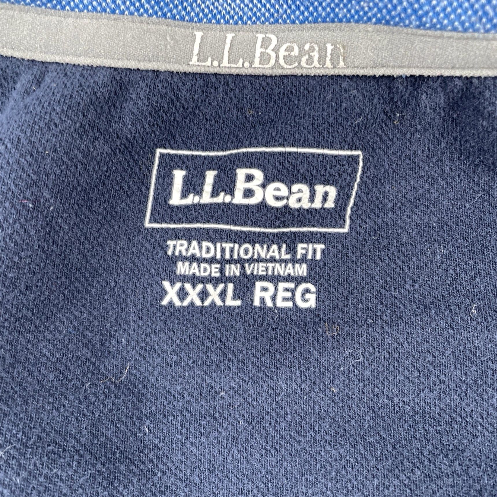 Vintage VINTAGE L.L.Bean Traditional Fit Men’s 3XL Navy Blue Full Zip Collared Sweatshirt Size US XXL / EU 58 / 5 - 4 Thumbnail