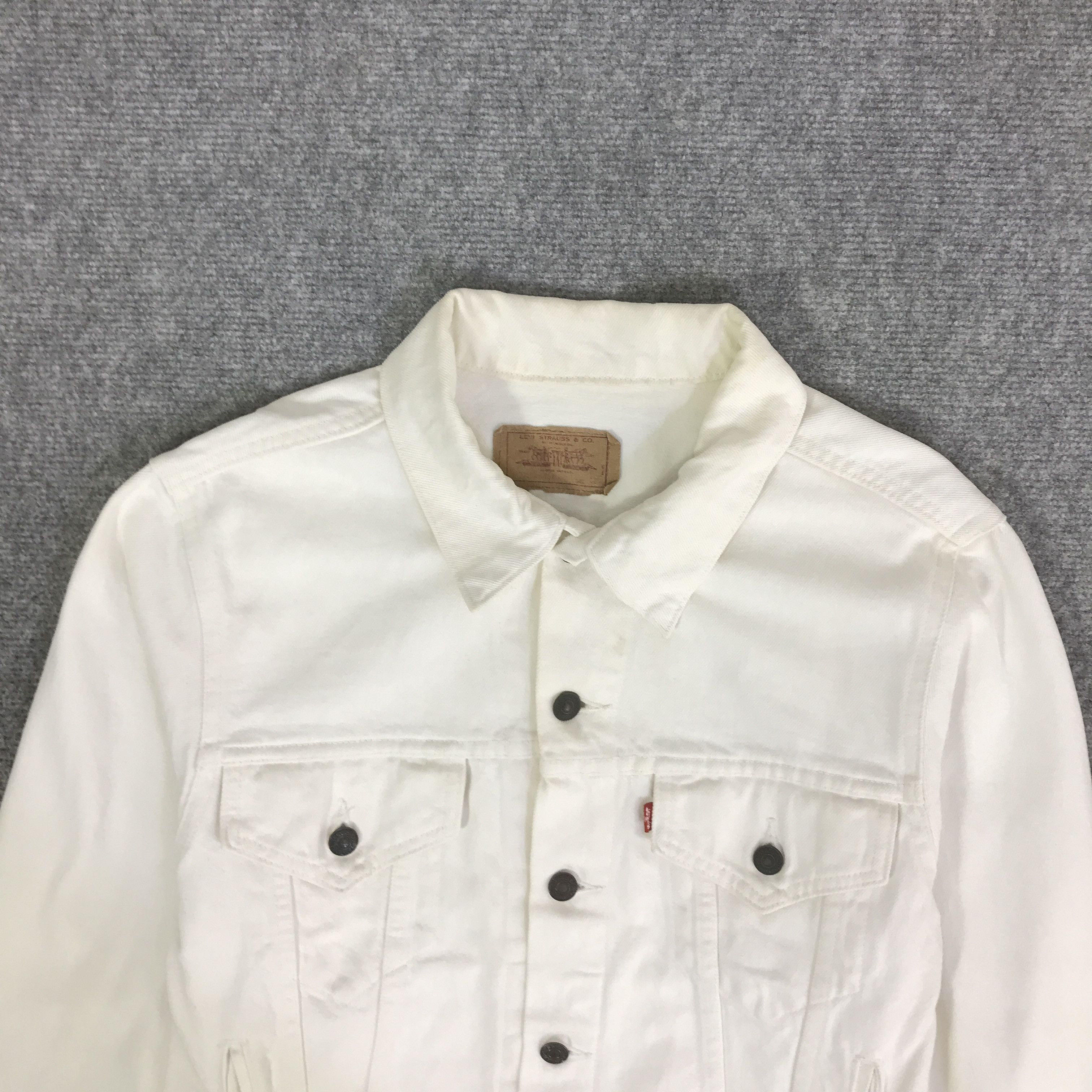 Levi's Vintage Clothing LEVIS STRAUSS TRACKER WHITE DENIM JACKET K84B17 Size US L / EU 52-54 / 3 - 2 Thumbnail