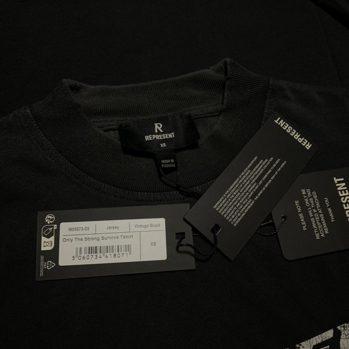 Represent Clo. Represent XS Only The Strong Survive Vintage Black Tee Shark Size US XS / EU 42 / 0 - 6 Thumbnail
