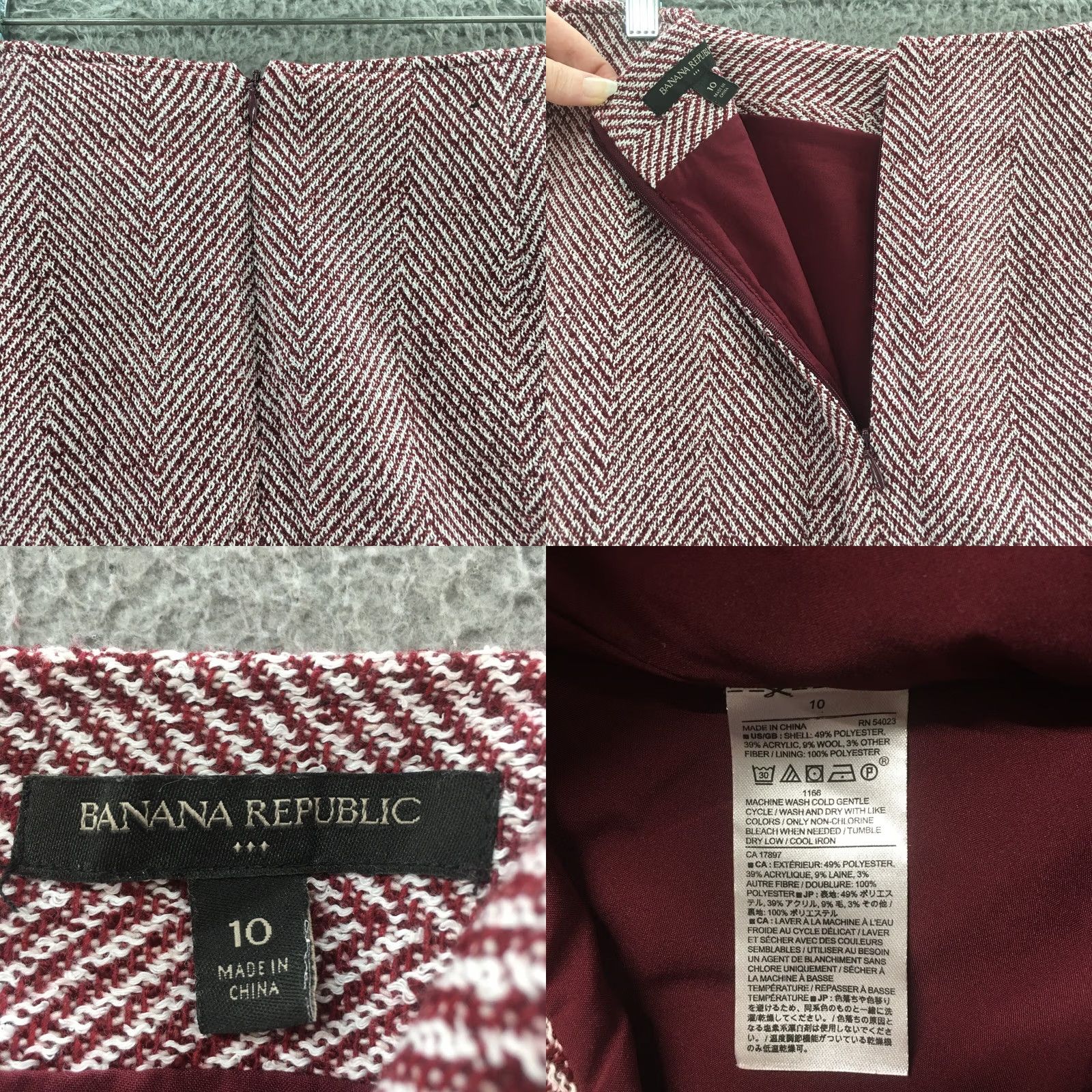 Banana Republic Banana Republic A-Line Skirt Womens 10 Multicolor Tweed Casual Pockets Size 32" / US 10 / IT 46 - 9 Thumbnail
