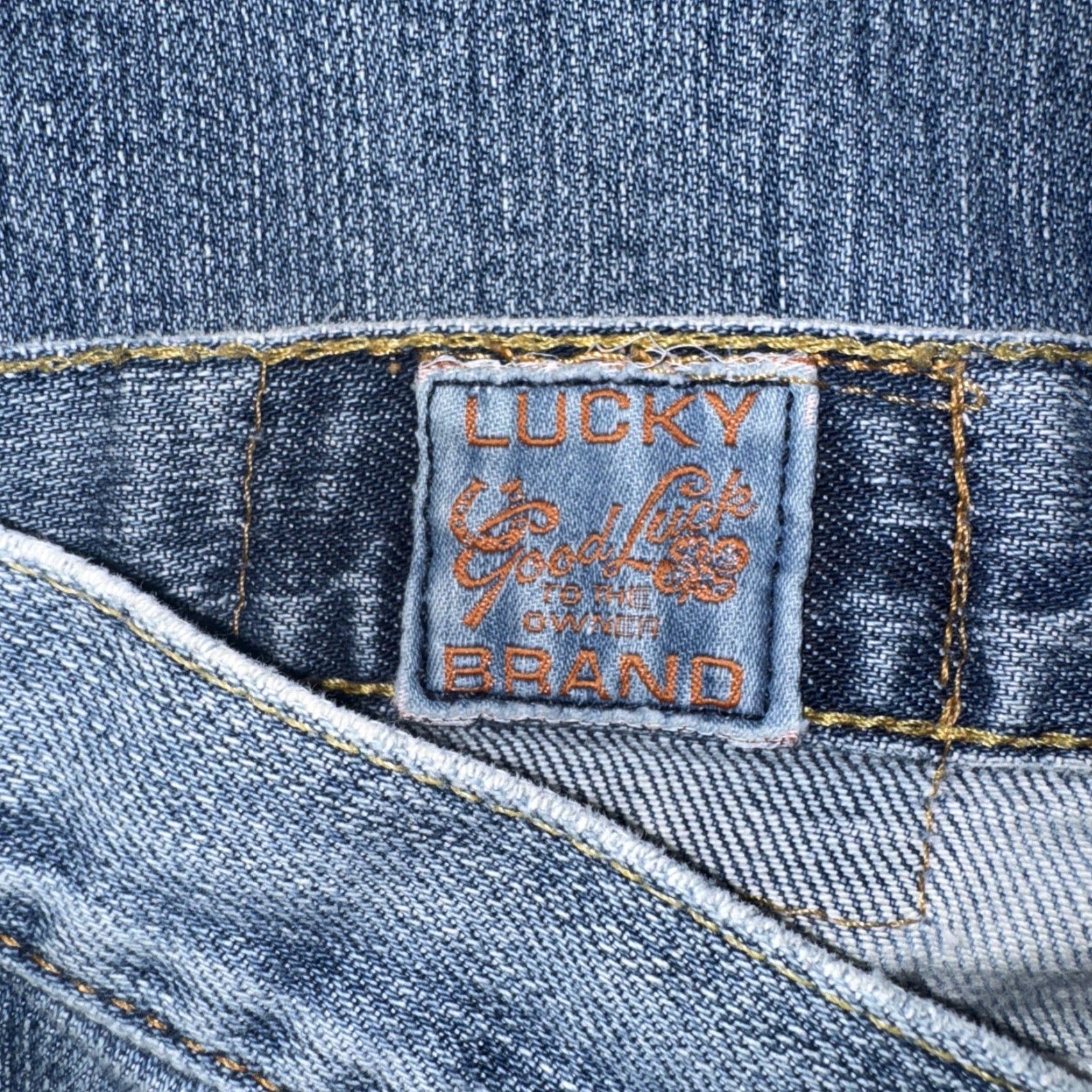 Lucky Brand VINTAGE Lucky Brand by Gene Montesano Distressed Flare Jeans 34x32 Bootcut Men 34x32 Blue Denim Cotton Size US 34 / EU 50 - 7 Thumbnail