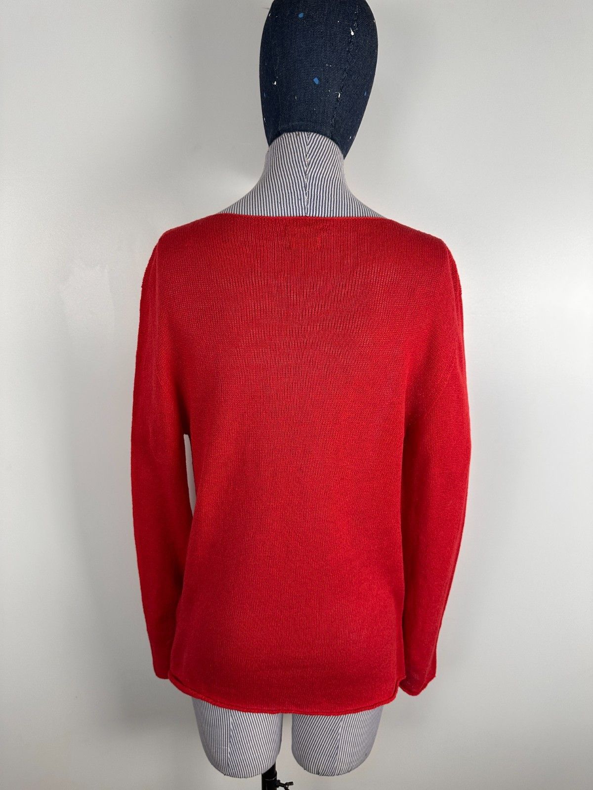 Massimo Dutti Massimo Dutti Linen Knited Long Sleeve Womens Red Size M Size M / US 6-8 / IT 42-44 - 5 Thumbnail