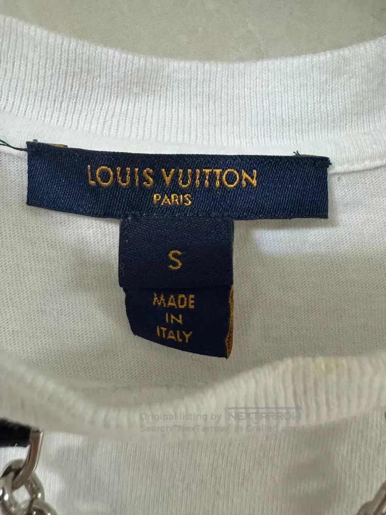 Louis Vuitton Louis Vuitton White chain reverse letter logo short sleeve Size US S / EU 44-46 / 1 - 3 Thumbnail