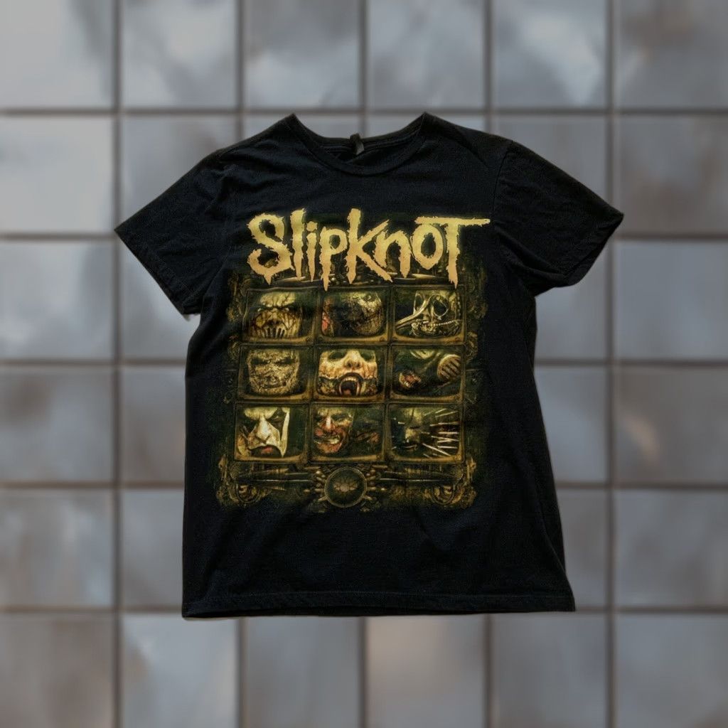 Vintage VINTAGE Slipknot Mask Heavy Metal Rock Nu Alternative Band Punk Emo Goth Black T-Shirt M Mens Bay Island Regular Size Black Size US M / EU 48-50 / 2 - 1 Thumbnail
