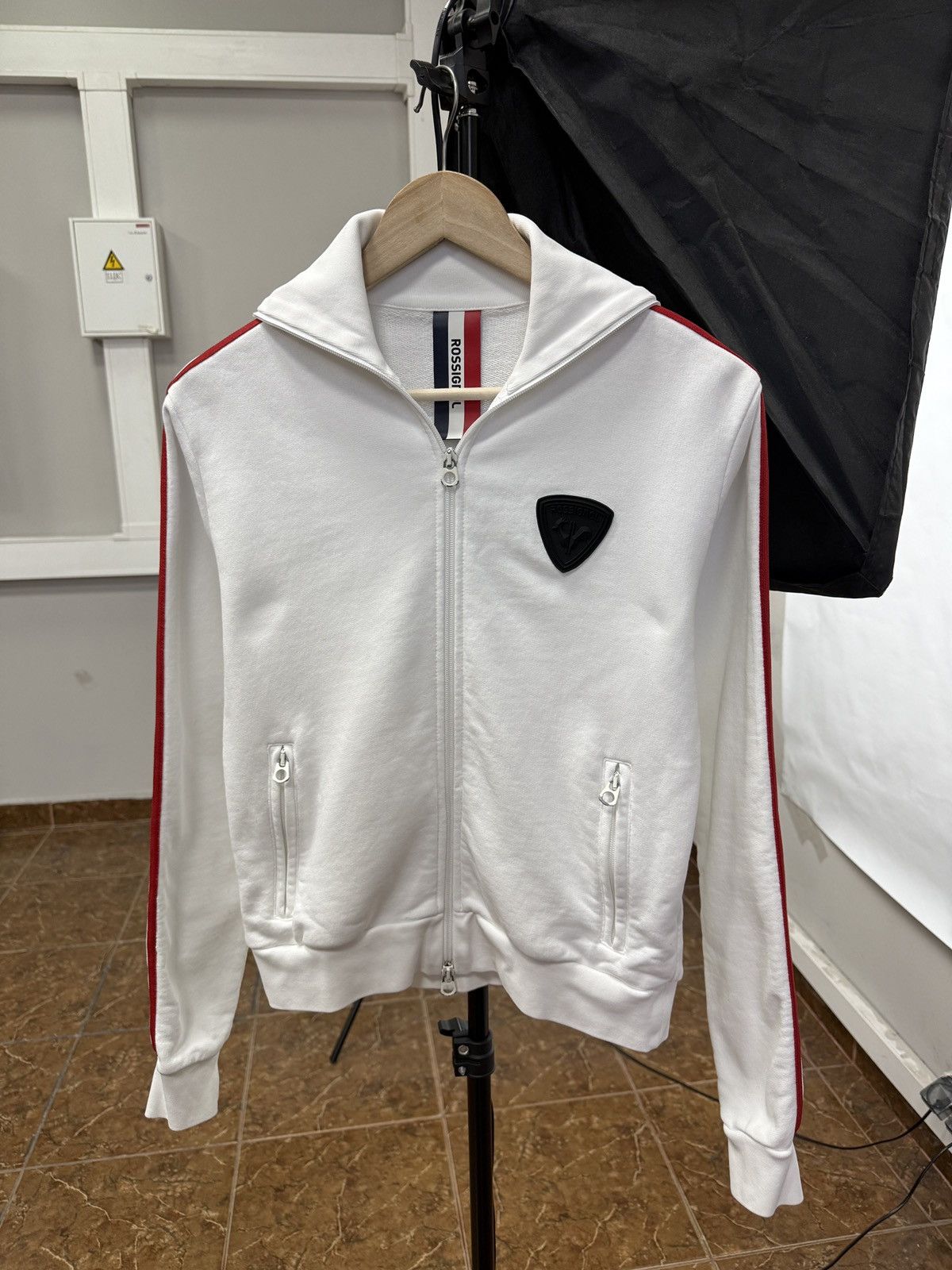Rossignol 🇫🇷 Rossignol Roll Neck Track Jacket Tricolor Stripe Ski Rare Size XS / US 0-2 / IT 36-38 - 1 Thumbnail