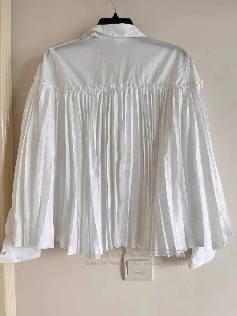 Comme des Garcons Pleated White Shirt from CDG Noir Keininomiya. Size US M / EU 48-50 / 2 - 5 Thumbnail