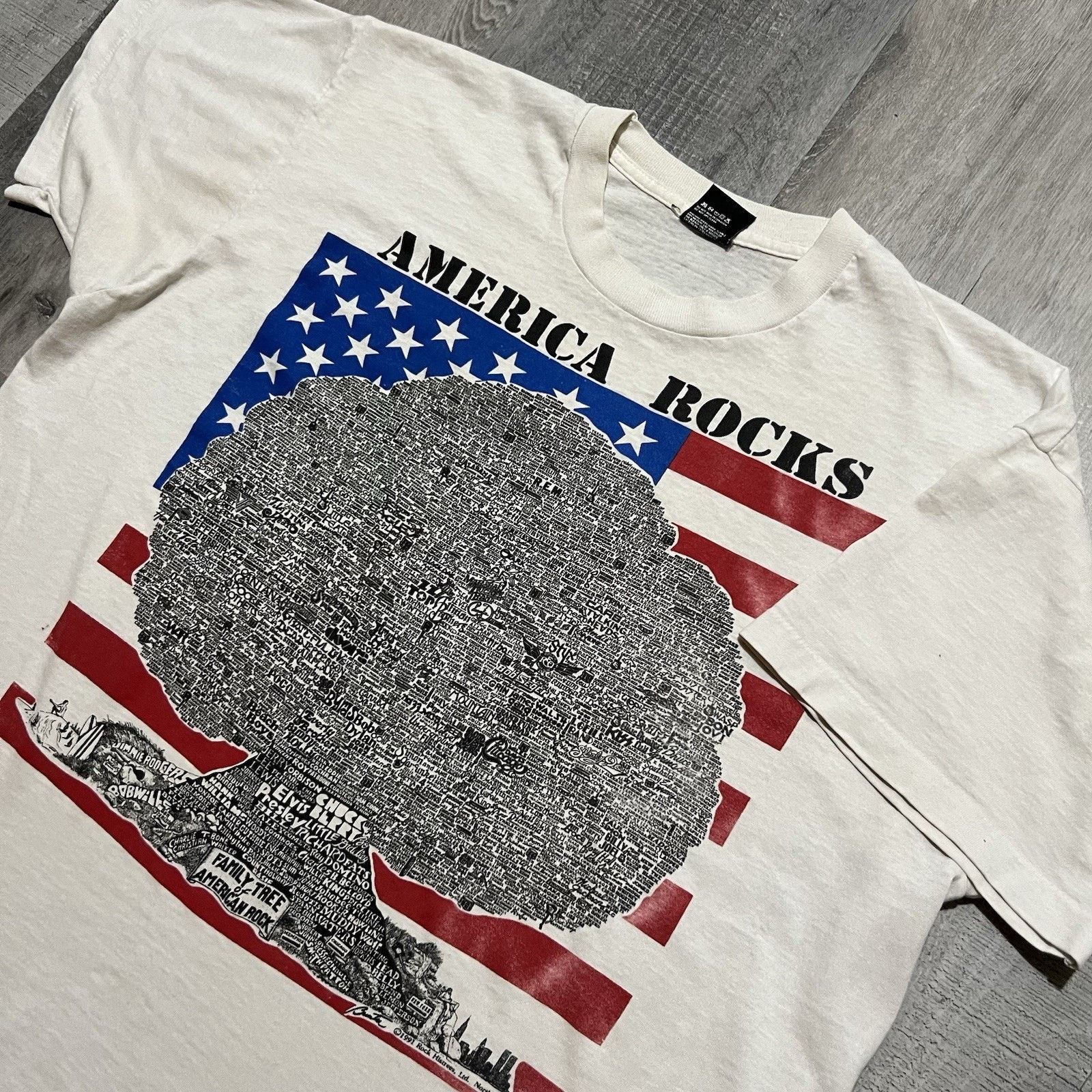 Other VTG Family Tree Of Rock Grateful Dead Talking Heads Band Tee Size US XXL / EU 58 / 5 - 2 Thumbnail