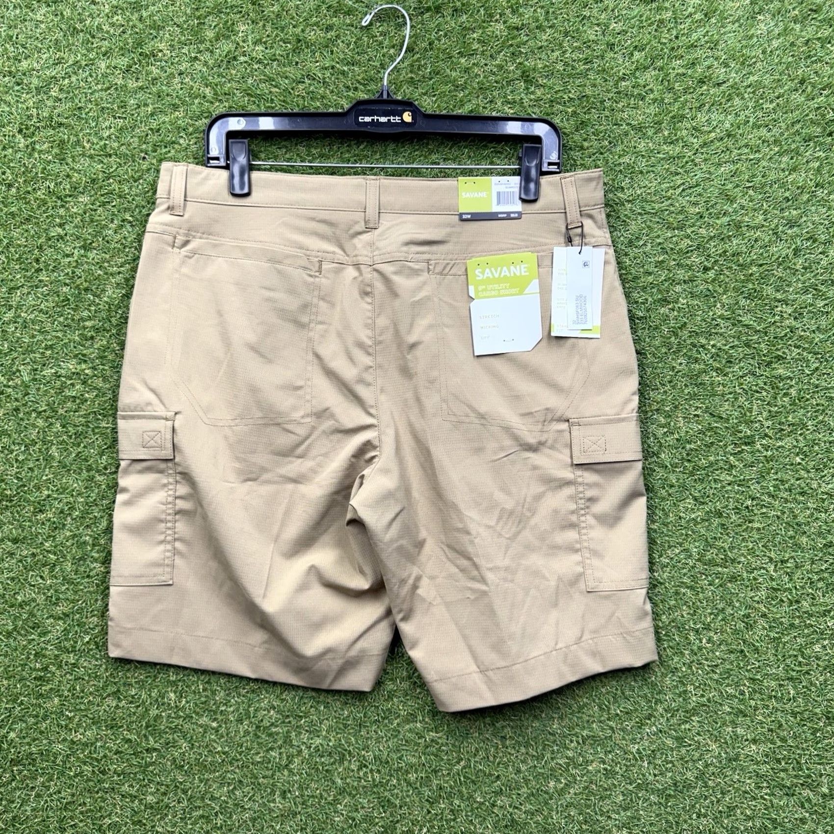 Savane Savane Cargo Shorts Men 32 Beige Stretch Tech Performance Casual Utility NWT Size US 32 / EU 48 - 2 Thumbnail