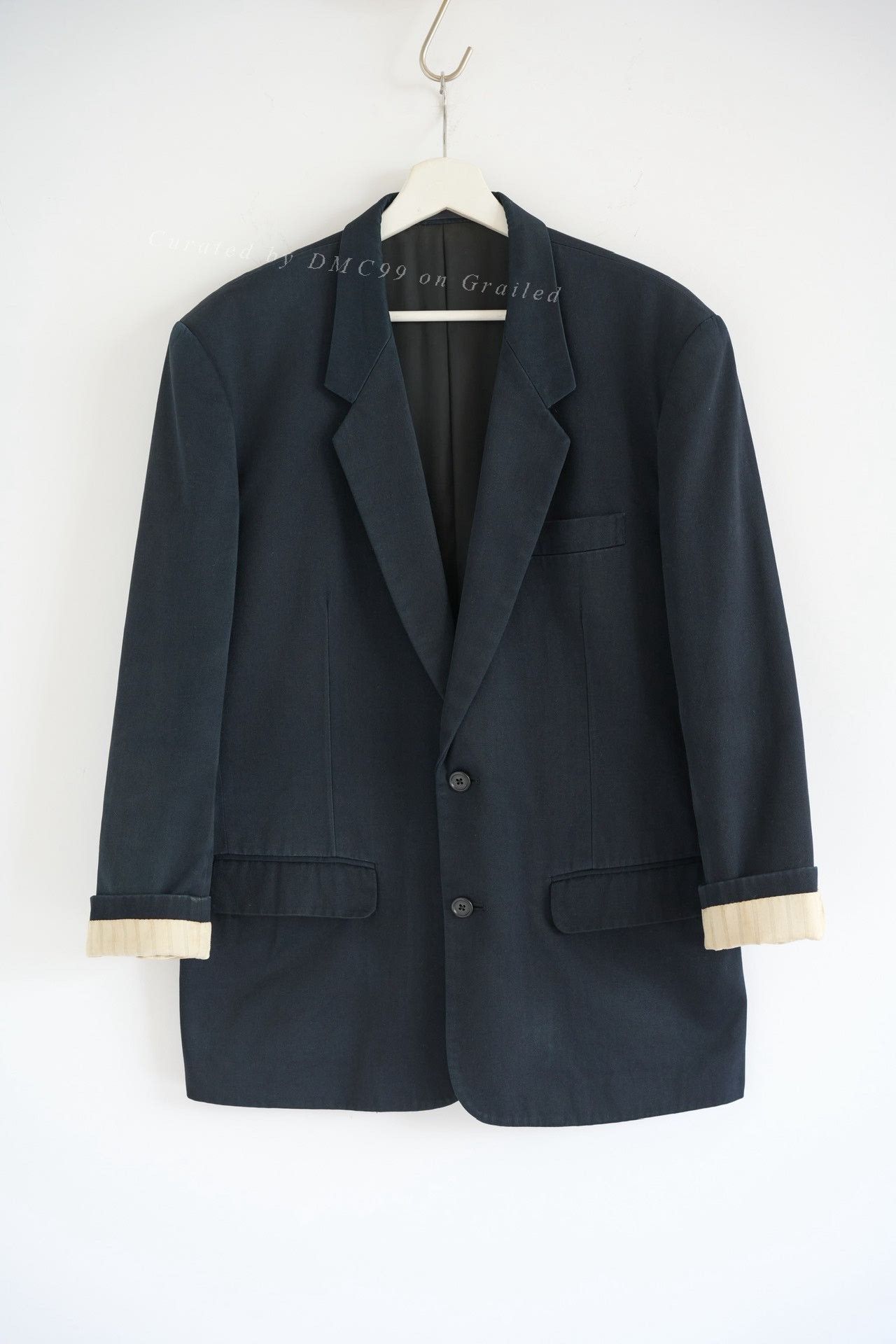 Yohji Yamamoto Yohji Yamamoto 80s Striped Cuffed Blazer Size US S / EU 44-46 / 1 - 1 Thumbnail