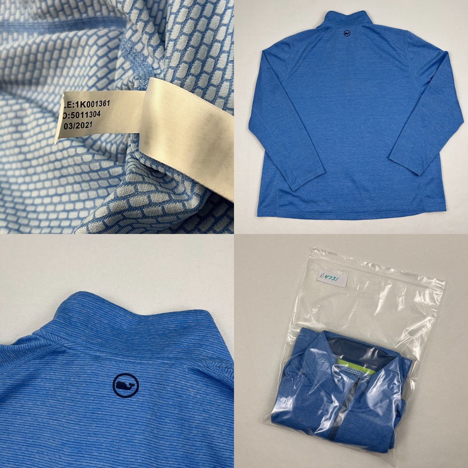 Vineyard Vines Vineyard Vines Performance Pullover Mens 2XL Marthas Vineyard Quarter Zip Golf Shirt Size US XXL / EU 58 / 5 - 8 Thumbnail