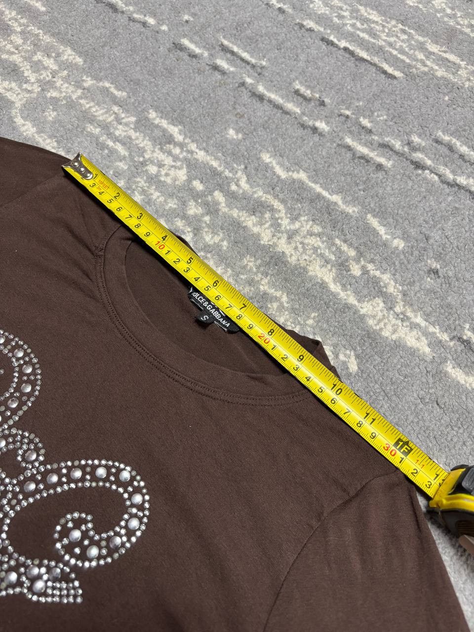 Dolce & Gabbana 👕 D&G Long Sleeve Top — Brown Rhinestone Logo Edition Size S / US 4 / IT 40 - 7 Thumbnail