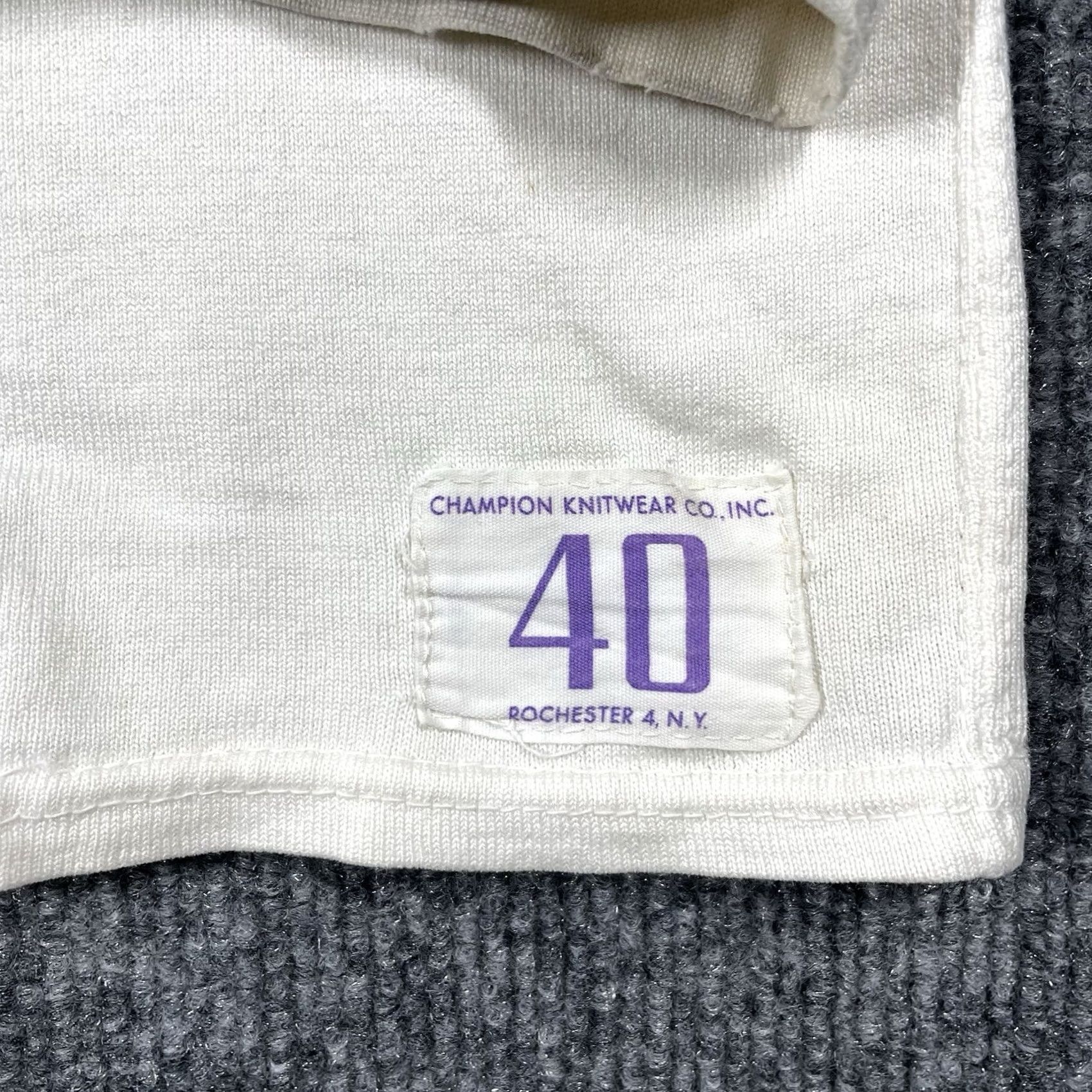 Champion VINTAGE Champion Football Jersey Mens Size M Cotton T Shirt 1940s White Shirt Men Football Jersey Championship 1940s Vintage Size US M / EU 48-50 / 2 - 4 Thumbnail