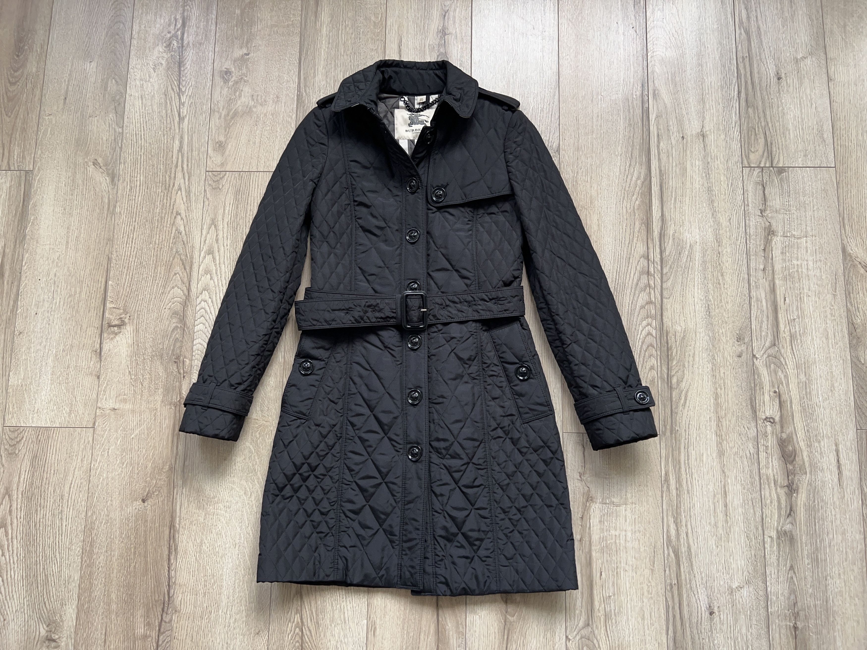 Burberry Womens Burberry Long Jacket Coat Quilted Black Size US 2 Size XS / US 0-2 / IT 36-38 - 1 Thumbnail