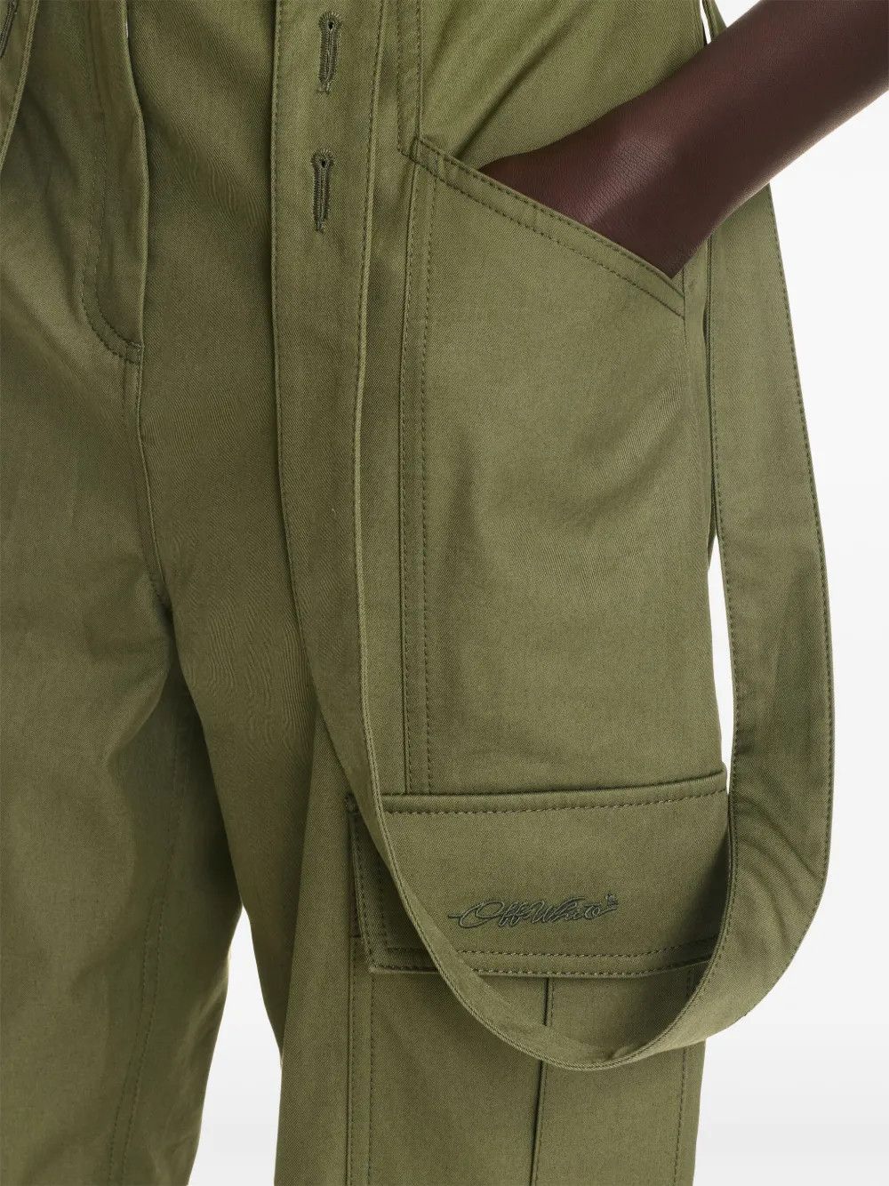 Off-White o1y1225 Cargo Pant in Military Green Size 25" / US 0 / IT 36 - 2 Thumbnail