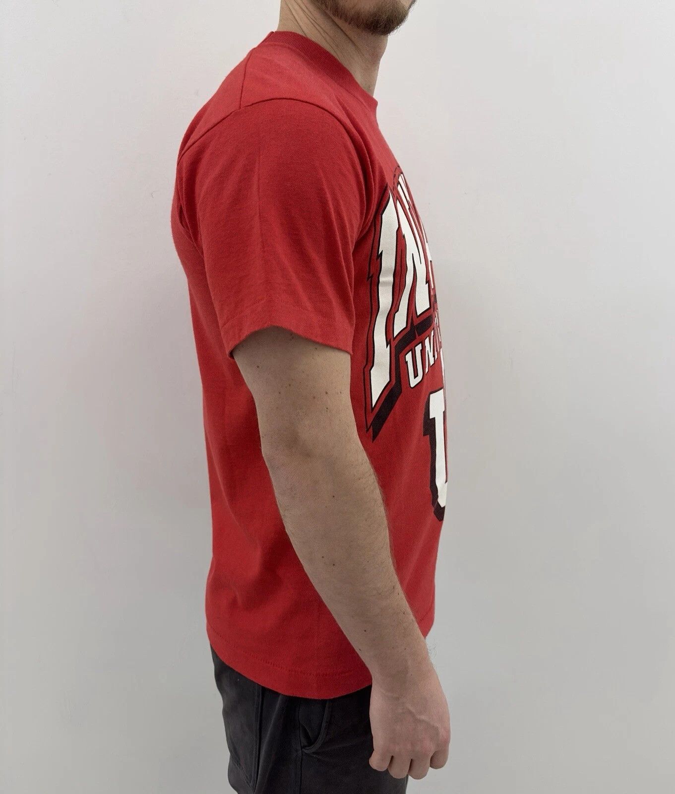 Fruit Of The Loom Vintage 1990s Indiana University Shirt Single Stitch NCAA Size US M / EU 48-50 / 2 - 4 Thumbnail