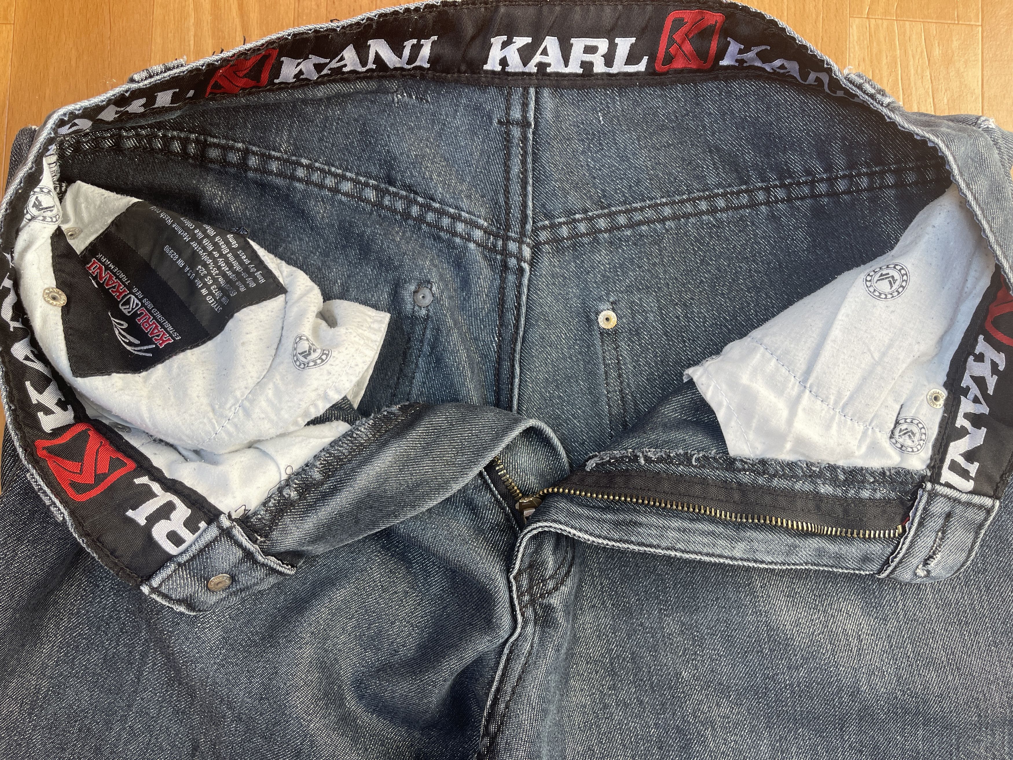 Karl Kani KARL KANI jeans shiny vintage baggy jeans silver metallic 30 Size US 30 / EU 46 - 14 Thumbnail