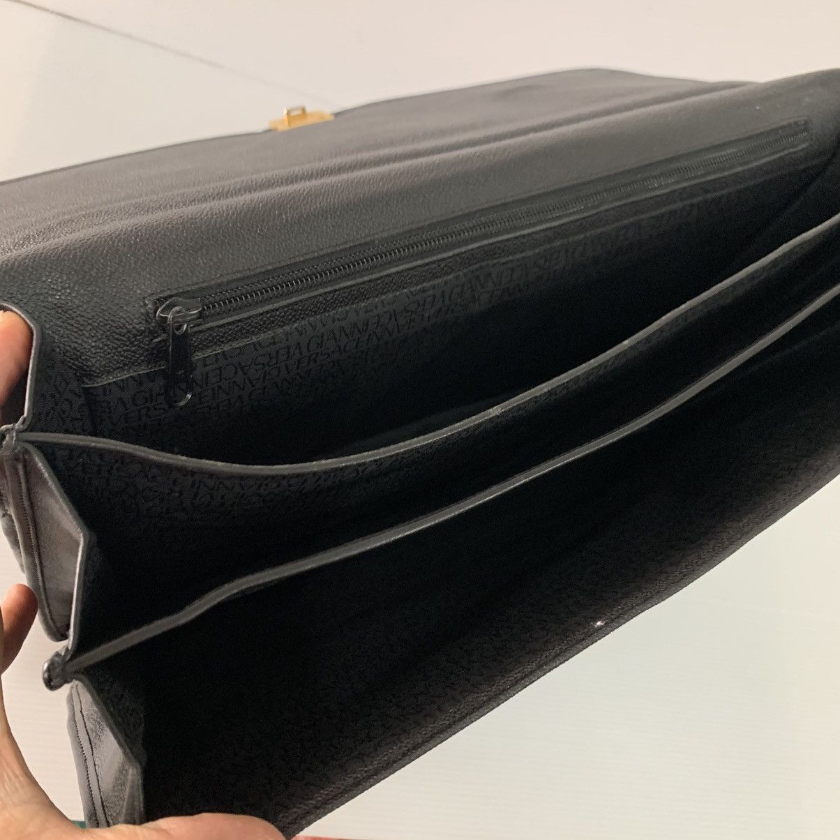 Versace Gianni Versace Leather Briefcase Size ONE SIZE - 12 Thumbnail