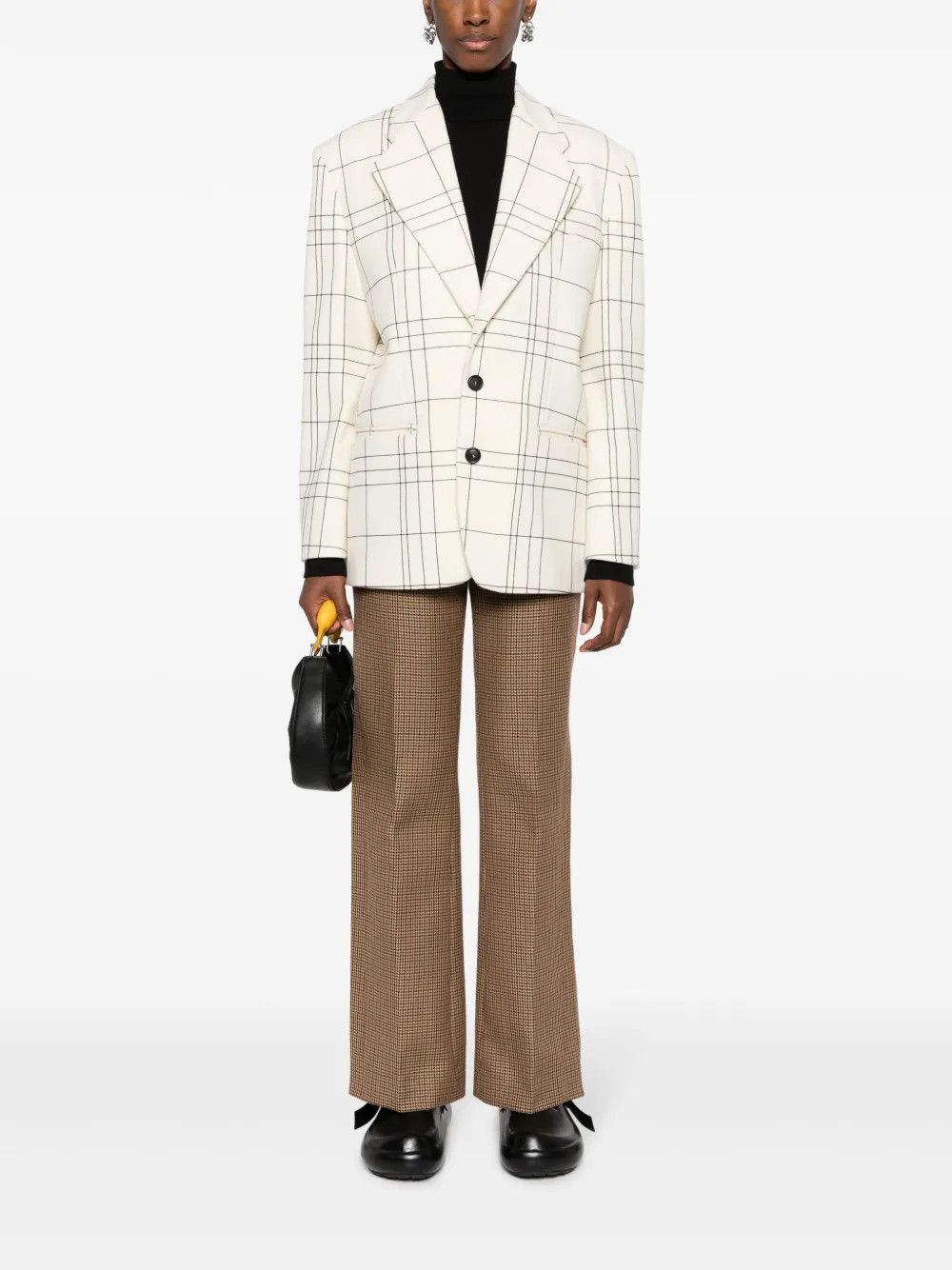 Marni o1y1025 Blazer in Cream/Black Size M / US 6-8 / IT 42-44 - 5 Thumbnail