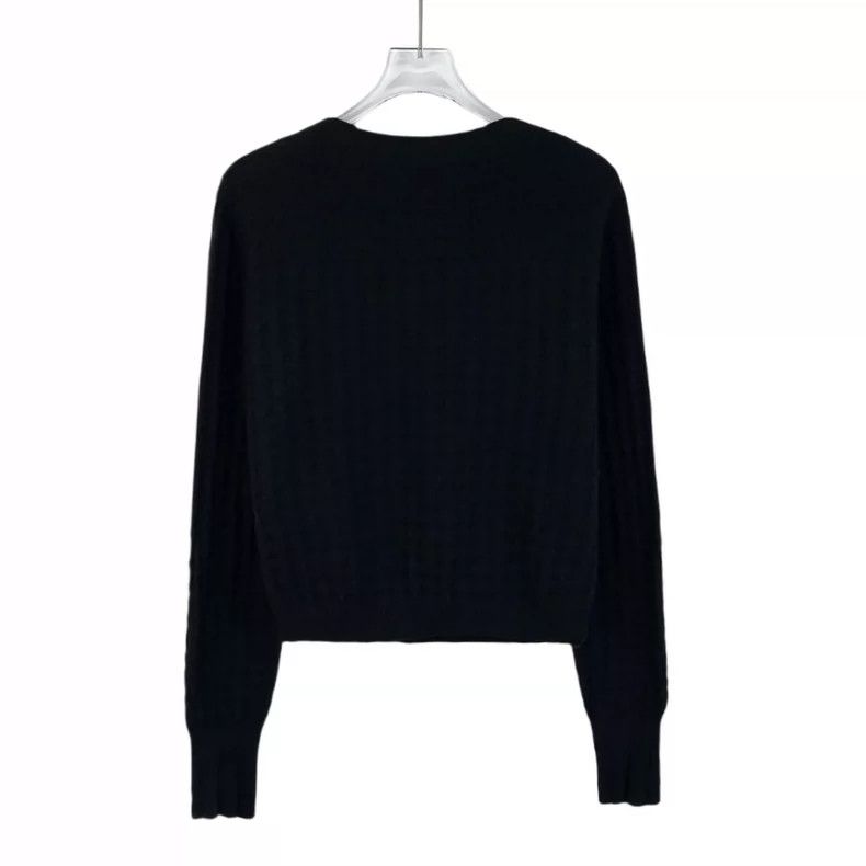 Chanel Chanel Black cashmere single-breasted long-sleeved knitted Size M / US 6-8 / IT 42-44 - 2 Thumbnail