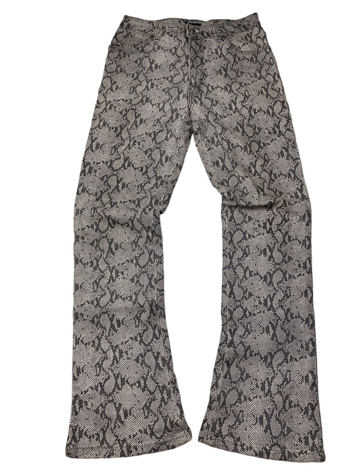Le Grande Bleu (L.G.B.) 2000's Edwin Flared Snake Pattern Bootcut Jeans Size US 27 - 1 Thumbnail