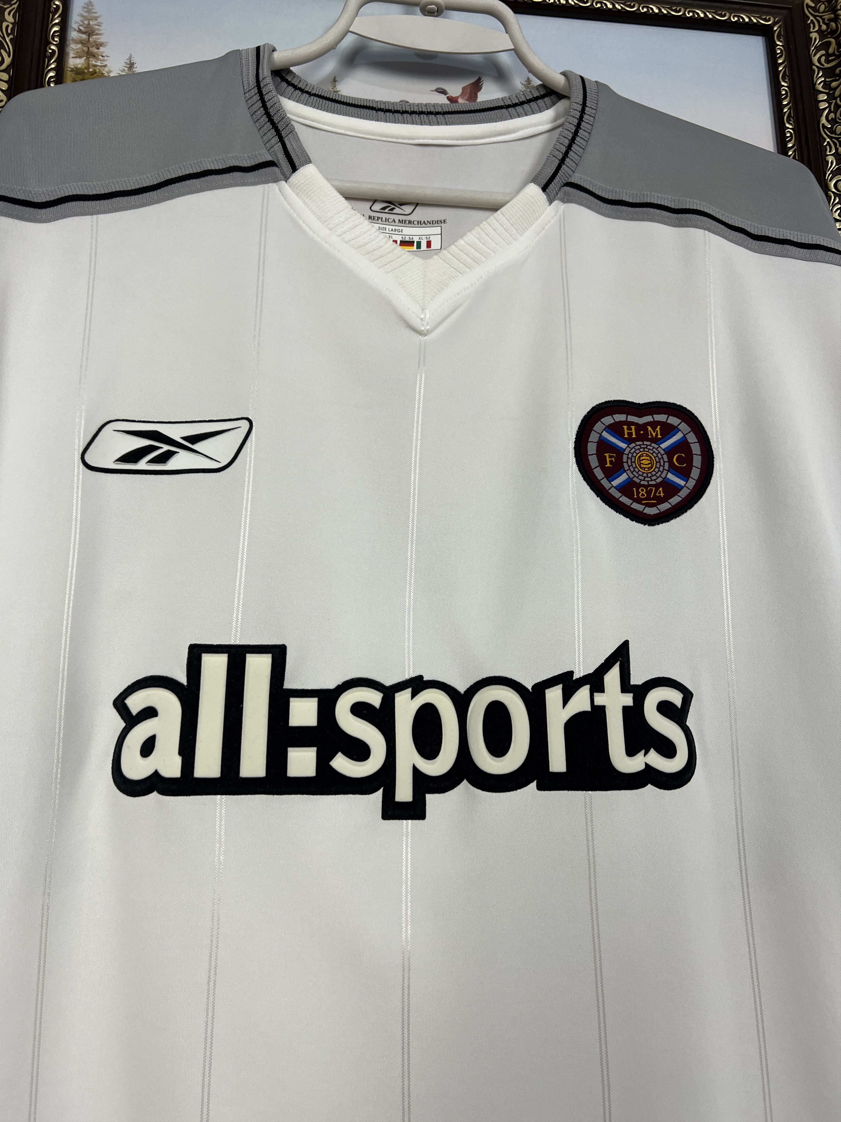 Reebok Heart Of Midlothian Away football shirt Soccer Jersey Trikot Size US XL / EU 56 / 4 - 3 Thumbnail