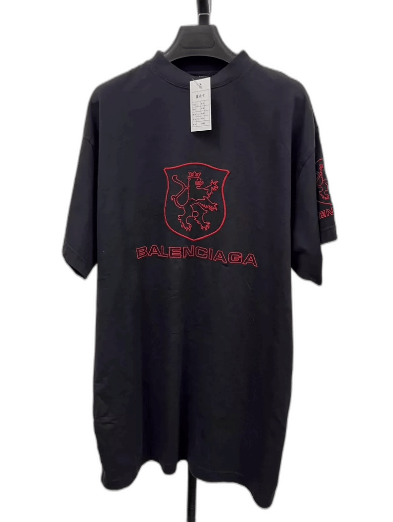 Balenciaga Lion Club Logo Short Sleeve TShirt-2505