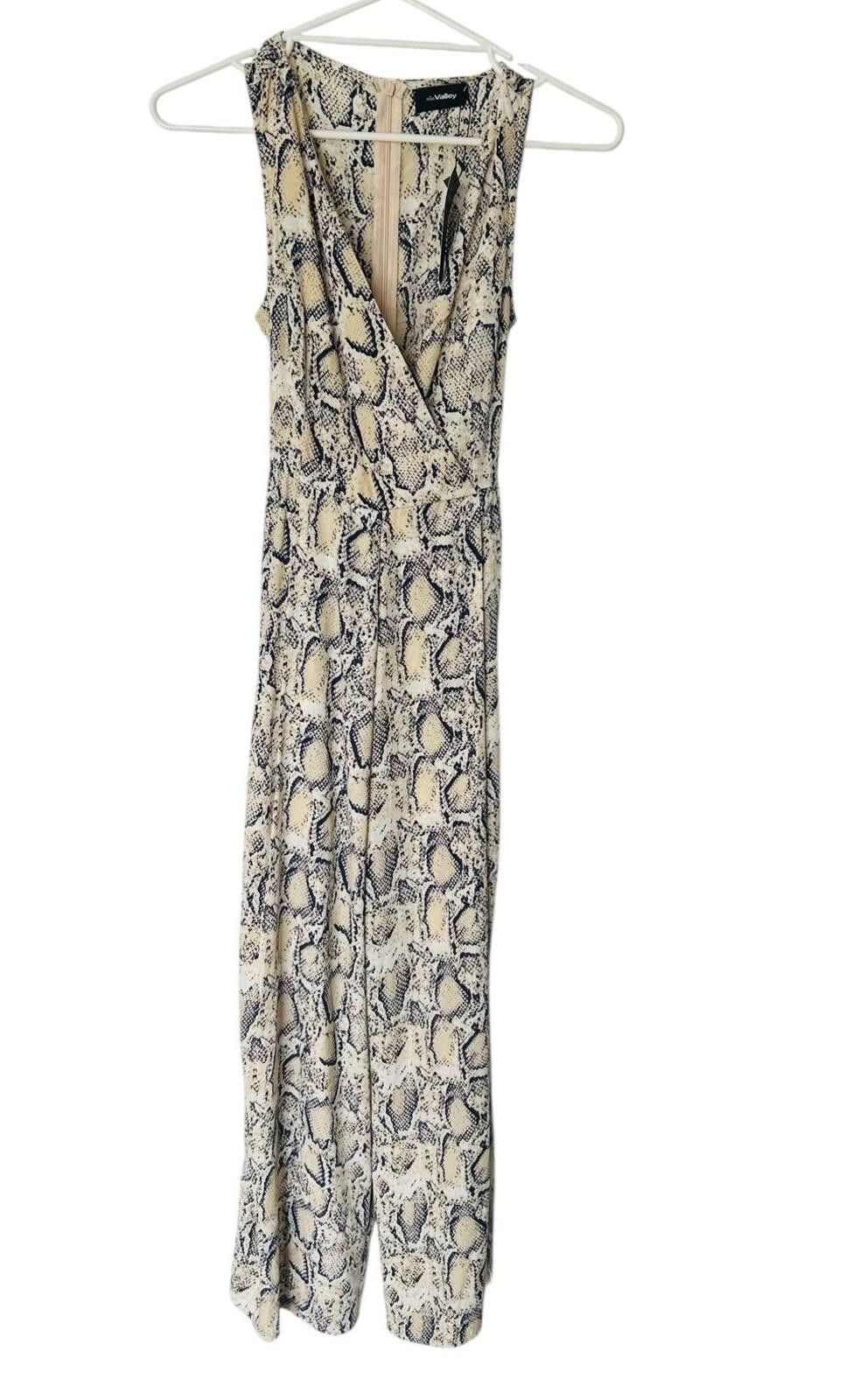 Other Miss Valley Jumpsuit Beige Animal Print BNWT - Sz 8 Size 27" / US 4 / IT 40 - 2 Thumbnail