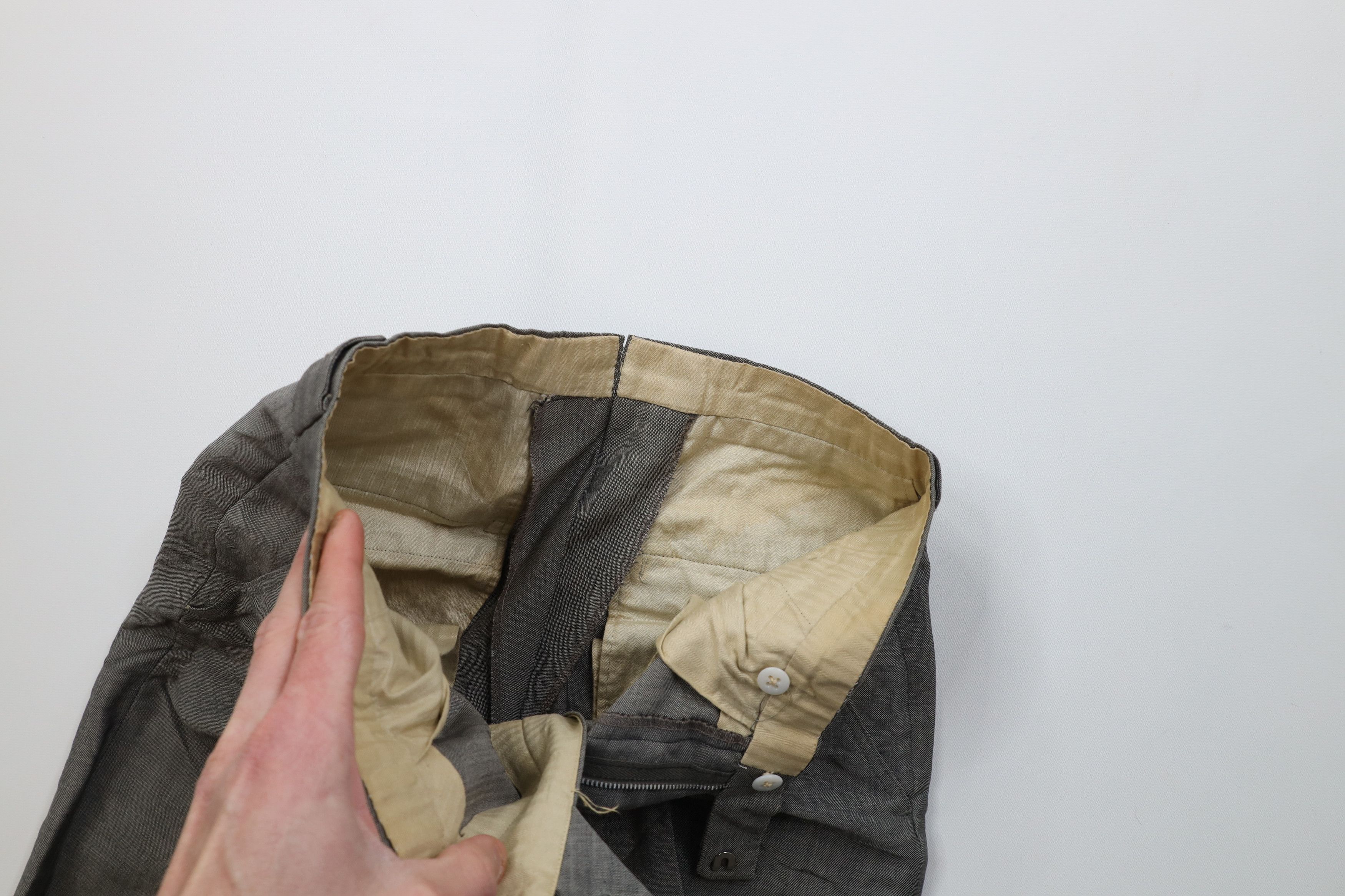 Vintage Vintage 50s Rockabilly Wool Rayon Gabardine Chino Pants USA Size US 28 / EU 44 - 9 Thumbnail