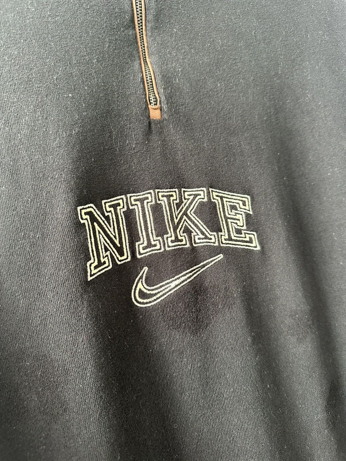 Nike Vintage Nike 1/3 Zip Sweatshirt Big Logo Size US L / EU 52-54 / 3 - 8 Thumbnail