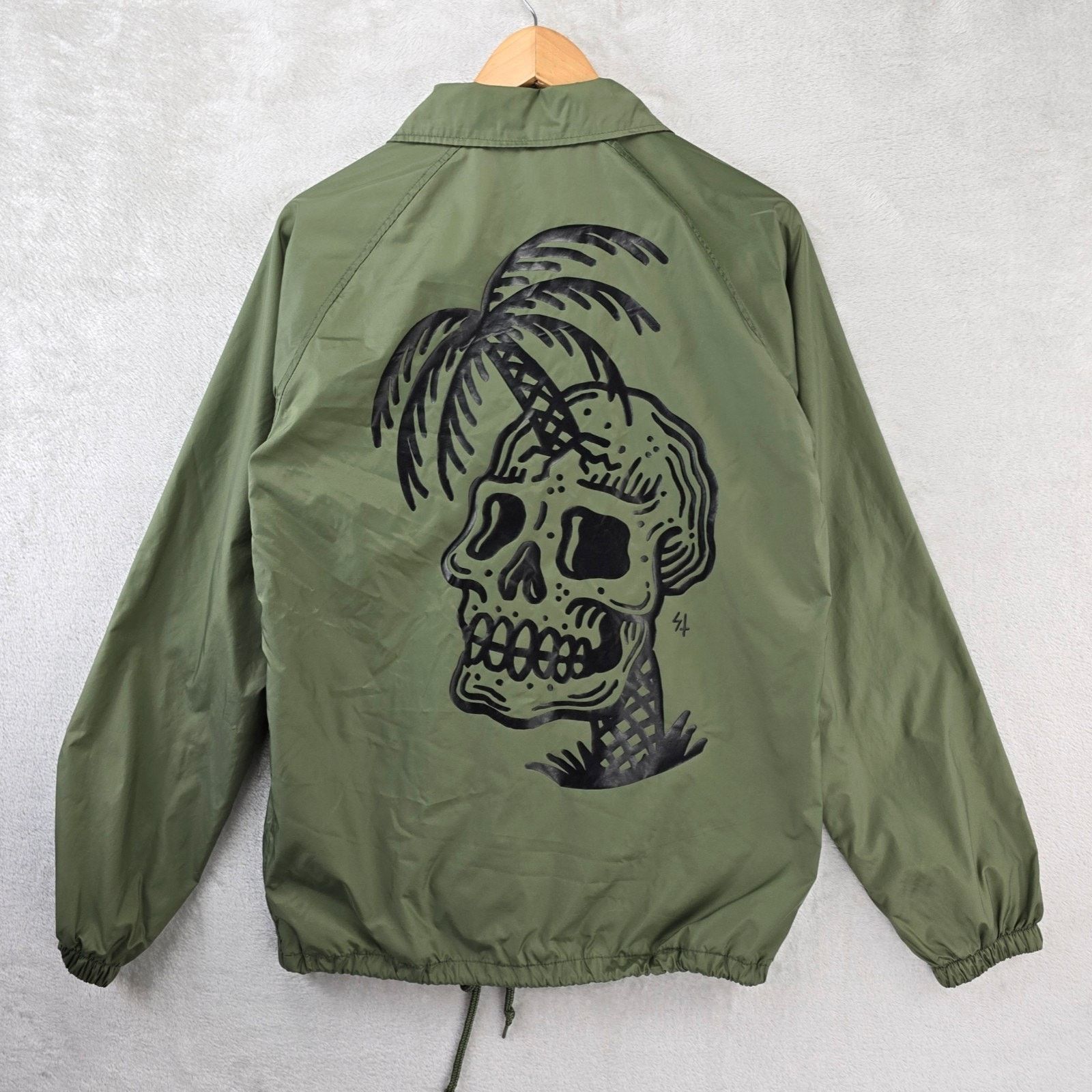 Other Sketchy Tank Coach Windbreaker Jacket Mens Small Skull Tree Size US S / EU 44-46 / 1 - 1 Thumbnail