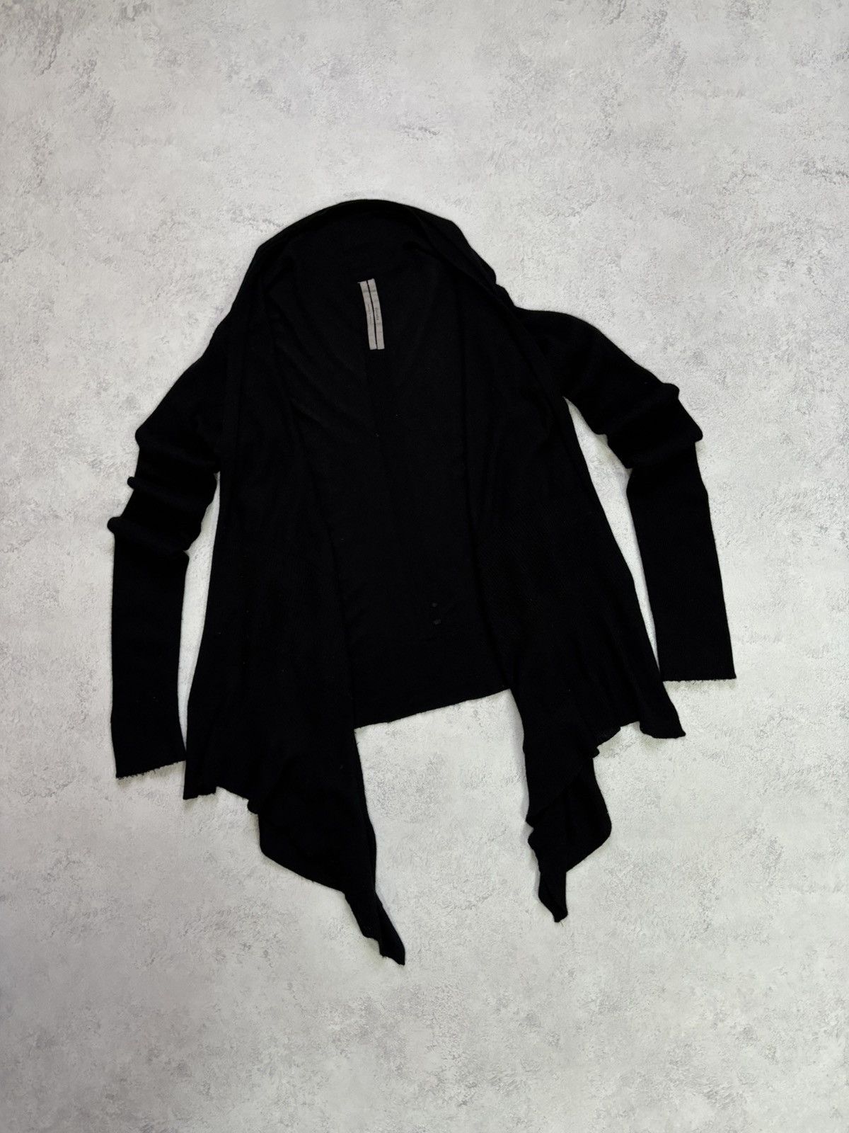 Rick Owens Forever Mens Black Avant Garde Wool Cardigan