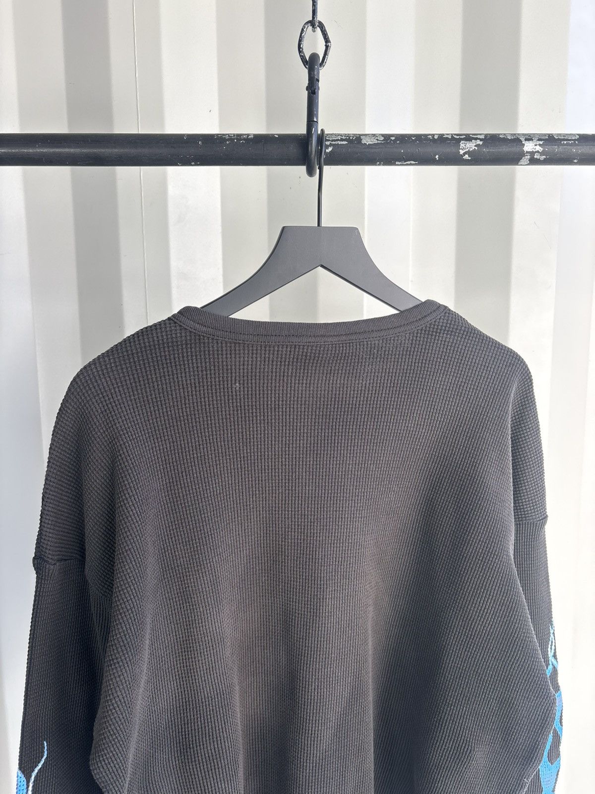 Vintage Thrashed Flame Thermal Shirt Distressed Faded Grunge Biker Size US L / EU 52-54 / 3 - 4 Thumbnail