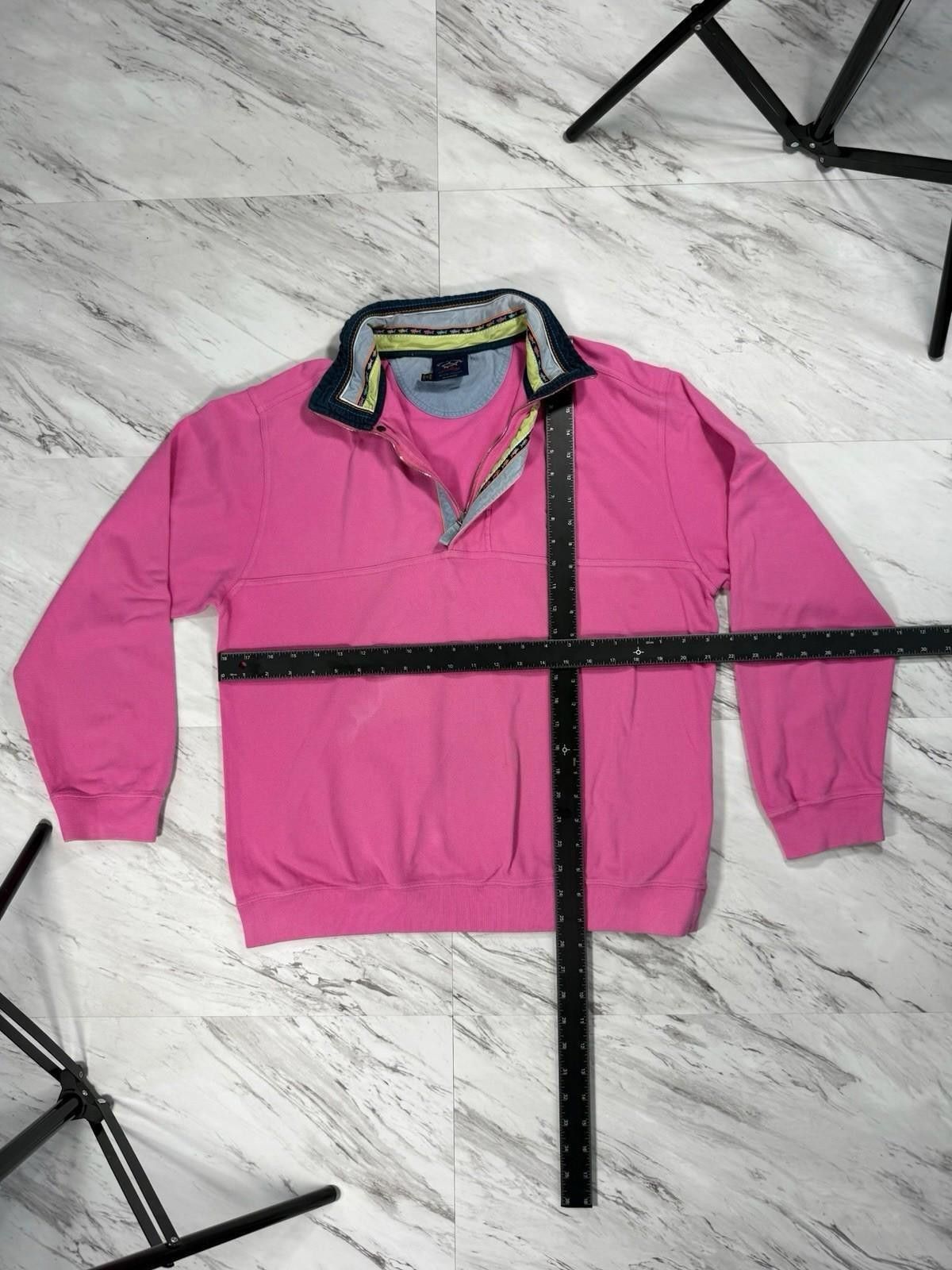 Paul & Shark Paul & Shark Yachting Blue Denim Half Zip Pullover Pink L#8 Size 42R - 2 Thumbnail