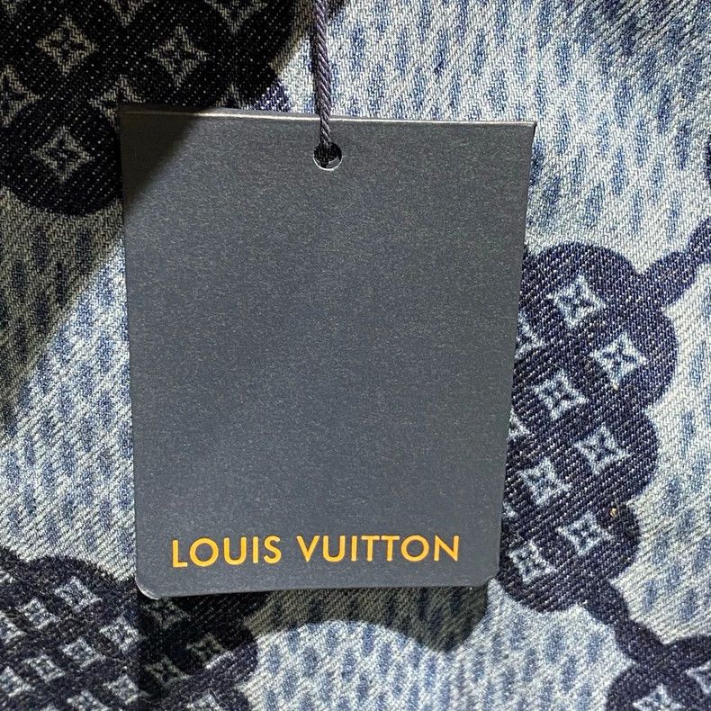 Louis Vuitton Louis Vuitton Presbyopic checkerboard gold button denim sk Size 33" - 6 Thumbnail
