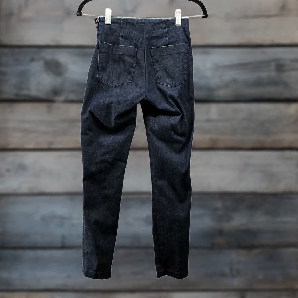 J Brand J. Brand Cropped Skinny Jeans Womens Size 24 Dark Wash Side Zip Mid Rise Jeans Women 24 Skinny 27in inseam Size 42" / US 20 - 1 Thumbnail