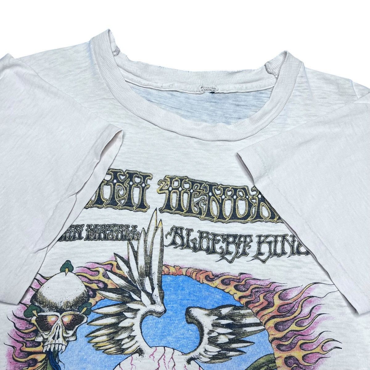 Band Tees 1973 Jimi Hendrix Winterland Eyeball Rick Griffin Art TShirt Size US M / EU 48-50 / 2 - 2 Thumbnail