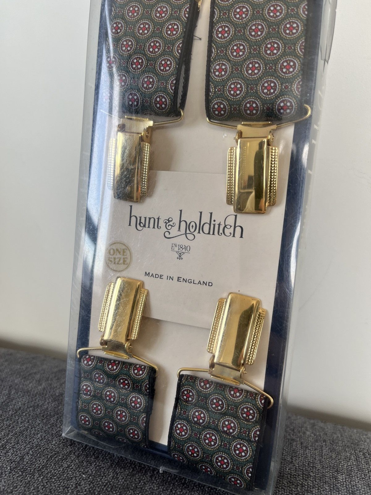 Vintage Hunt & Holditch Green Suspenders Size ONE SIZE - 2 Thumbnail