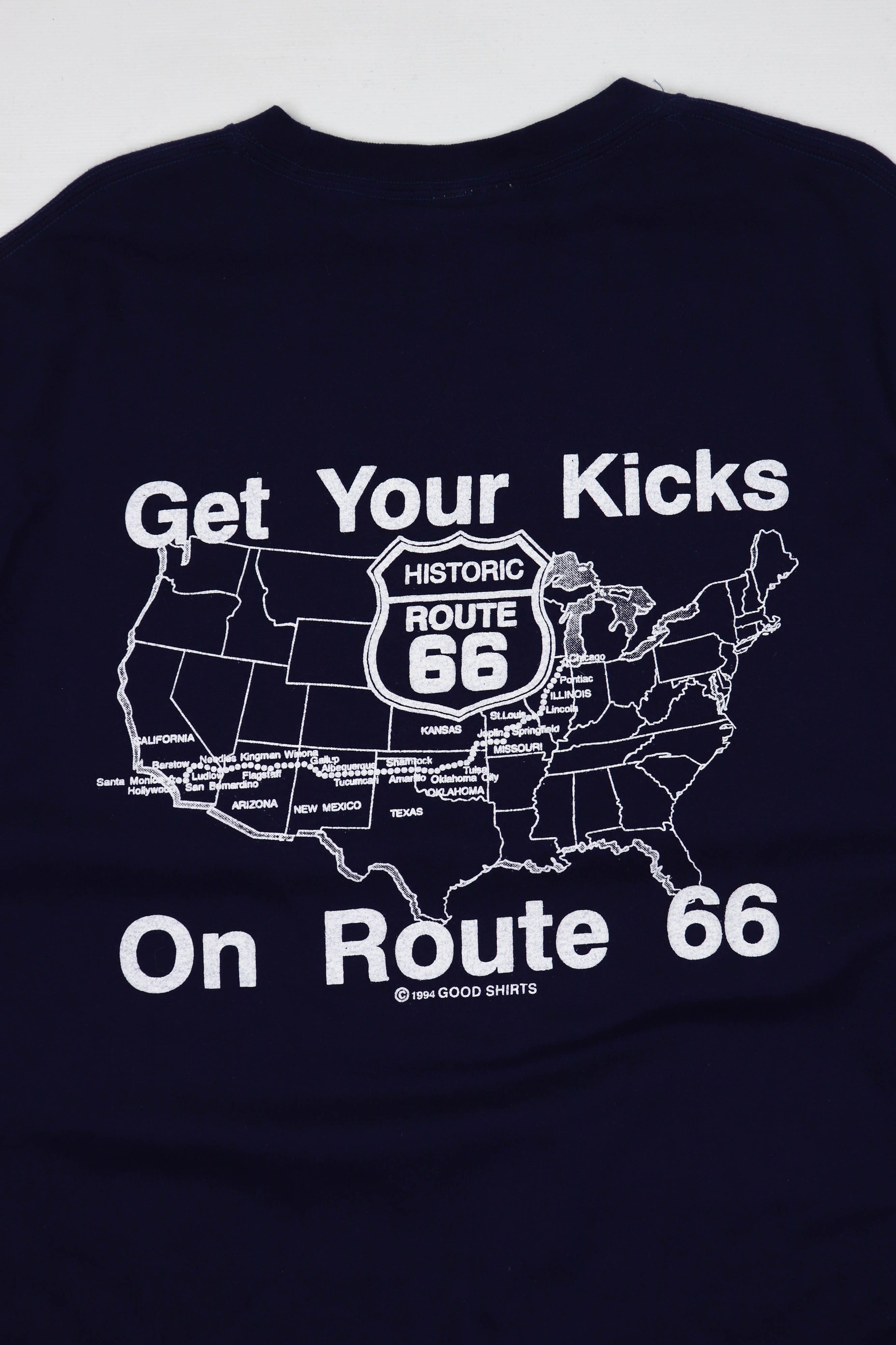 Route 66 ©1994 Vintage 90s Made in USA Historic Route 66 T-shirt Tee Size US L / EU 52-54 / 3 - 6 Thumbnail