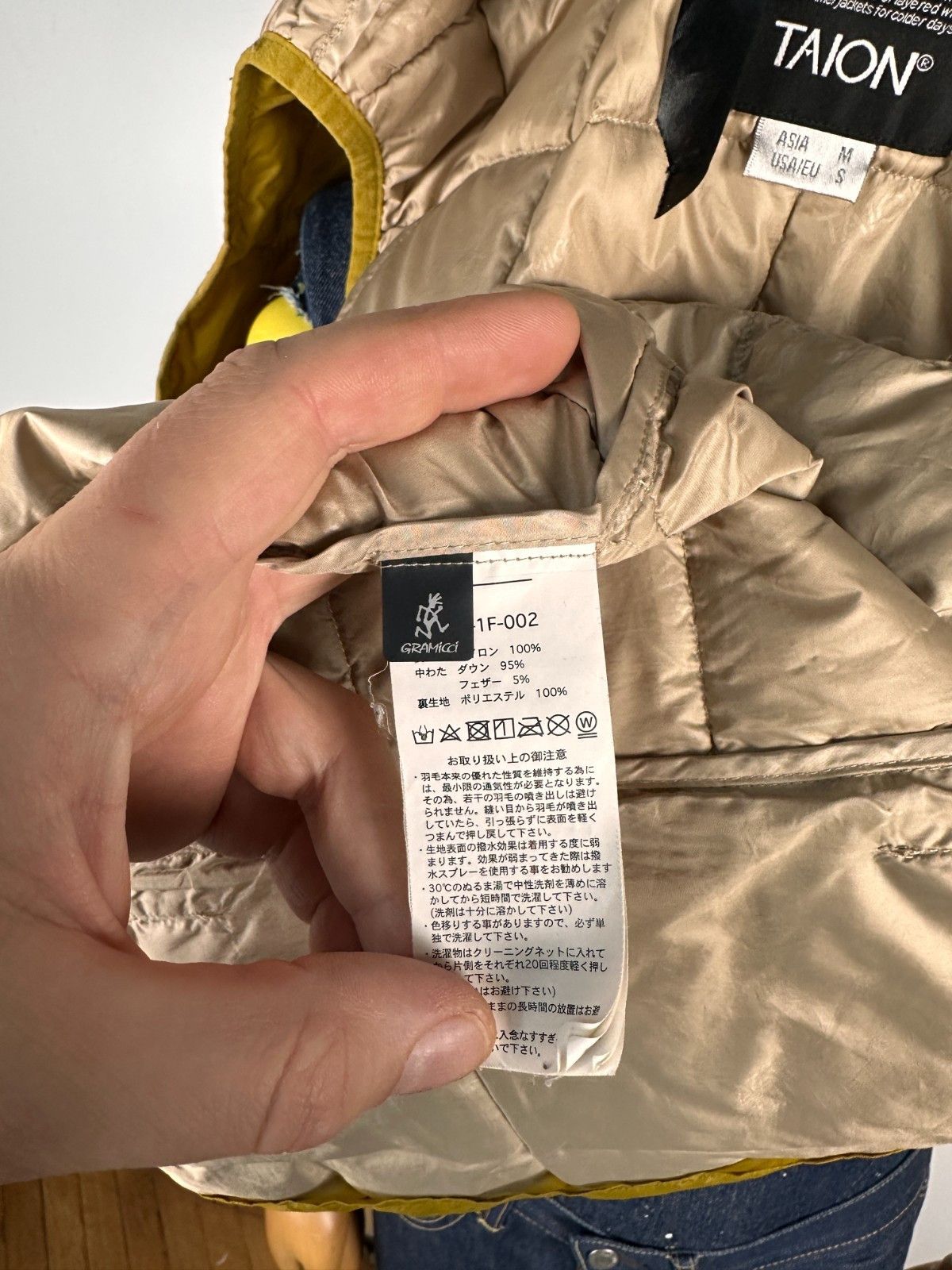 Gramicci Gramicci x Taion Inner Down Vest Yellow Garmentory Size S Size US S / EU 44-46 / 1 - 10 Thumbnail