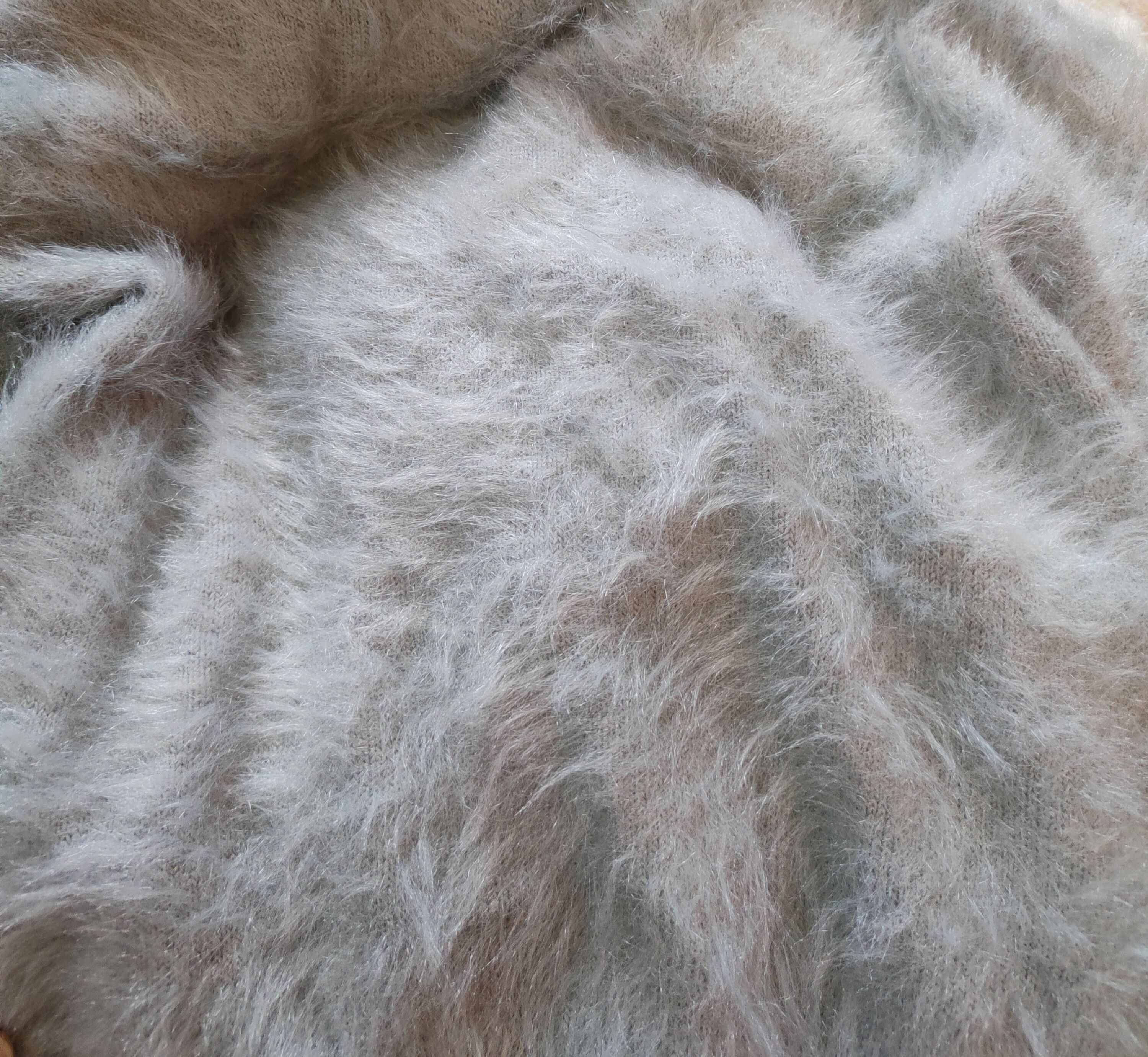 Vintage KBF Gray Shag Shaggy Fur Mohair Knitwear #S2095 Size XS / US 0-2 / IT 36-38 - 10 Thumbnail