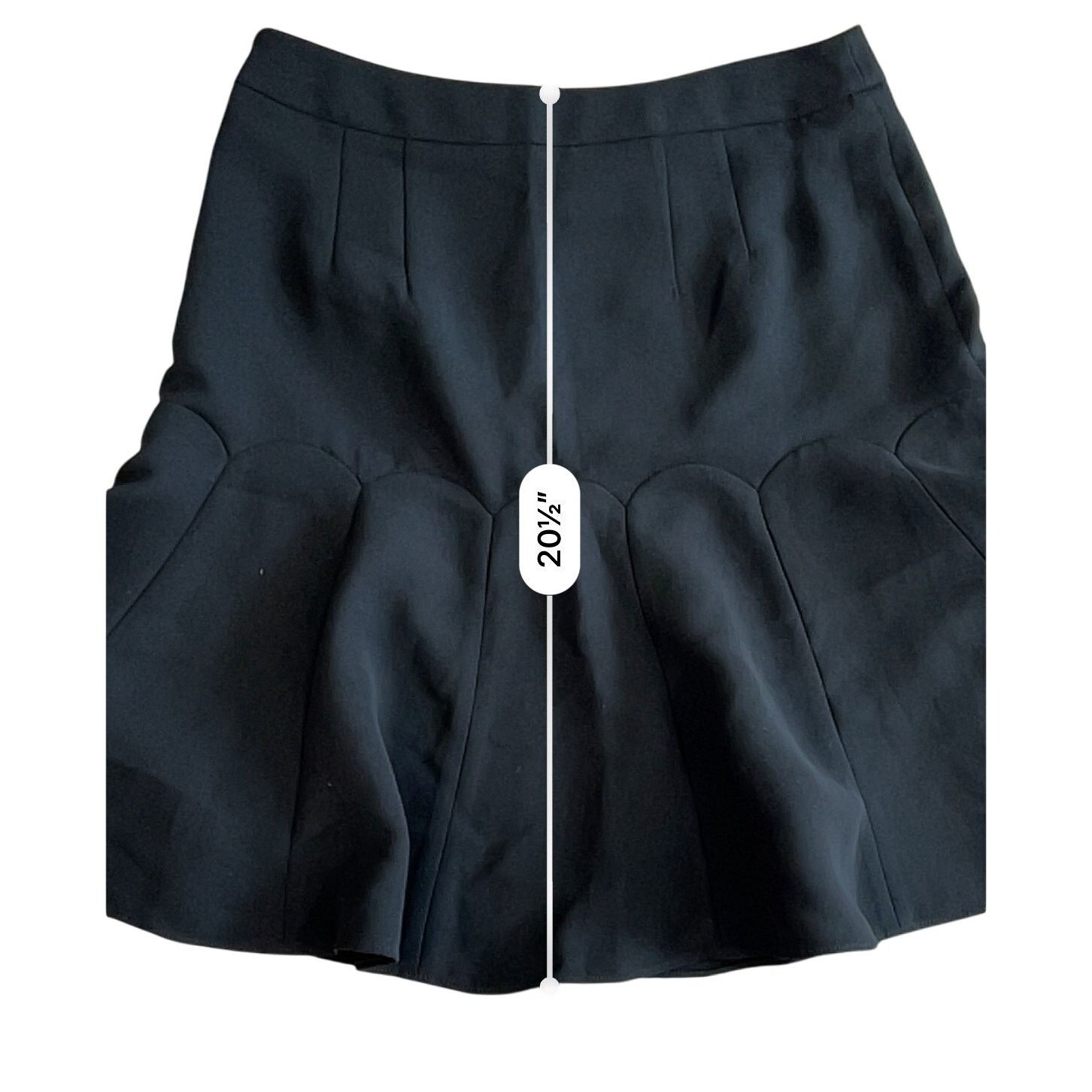 Robert Talbott Talbot's Petite Black Scalloped Tulip Flare Skirt 4P Size 27" / US 4 / IT 40 - 9 Thumbnail