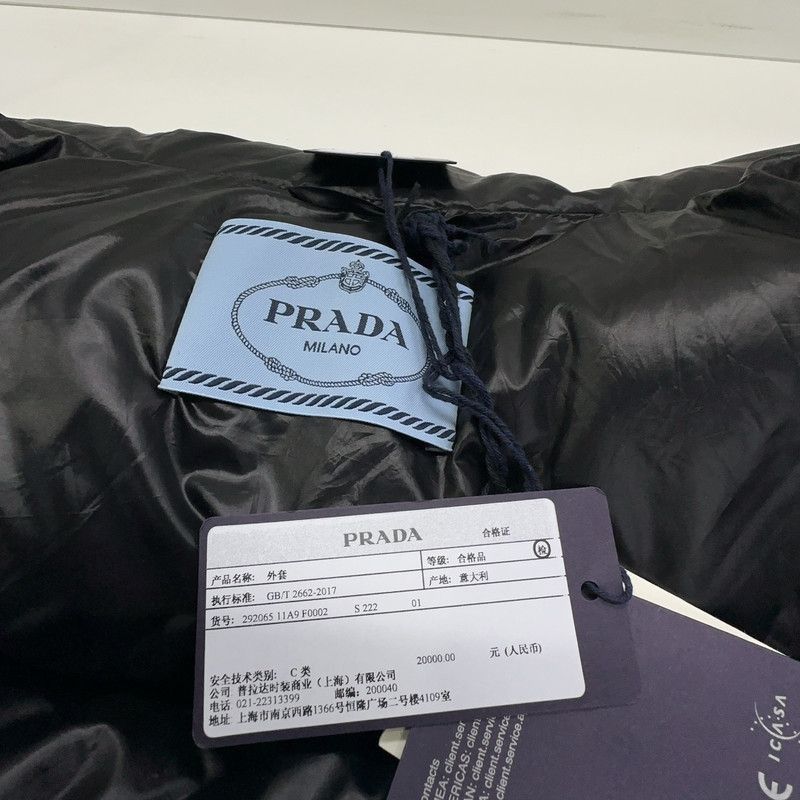 Prada Prada FW22 Black Logo Puffer Jacket-2506 Size US S / EU 44-46 / 1 - 8 Thumbnail