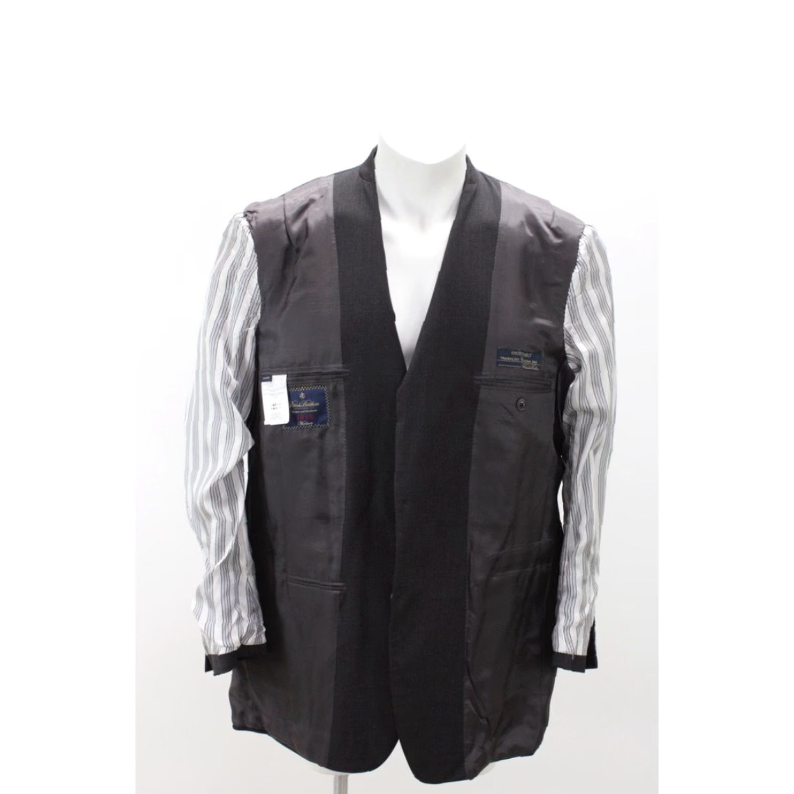 Brooks Brothers Brooks Brothers Madison 1818 Wool Suit Jacket 44L Dark Gray Fully Lined USA Size 44R - 7 Thumbnail