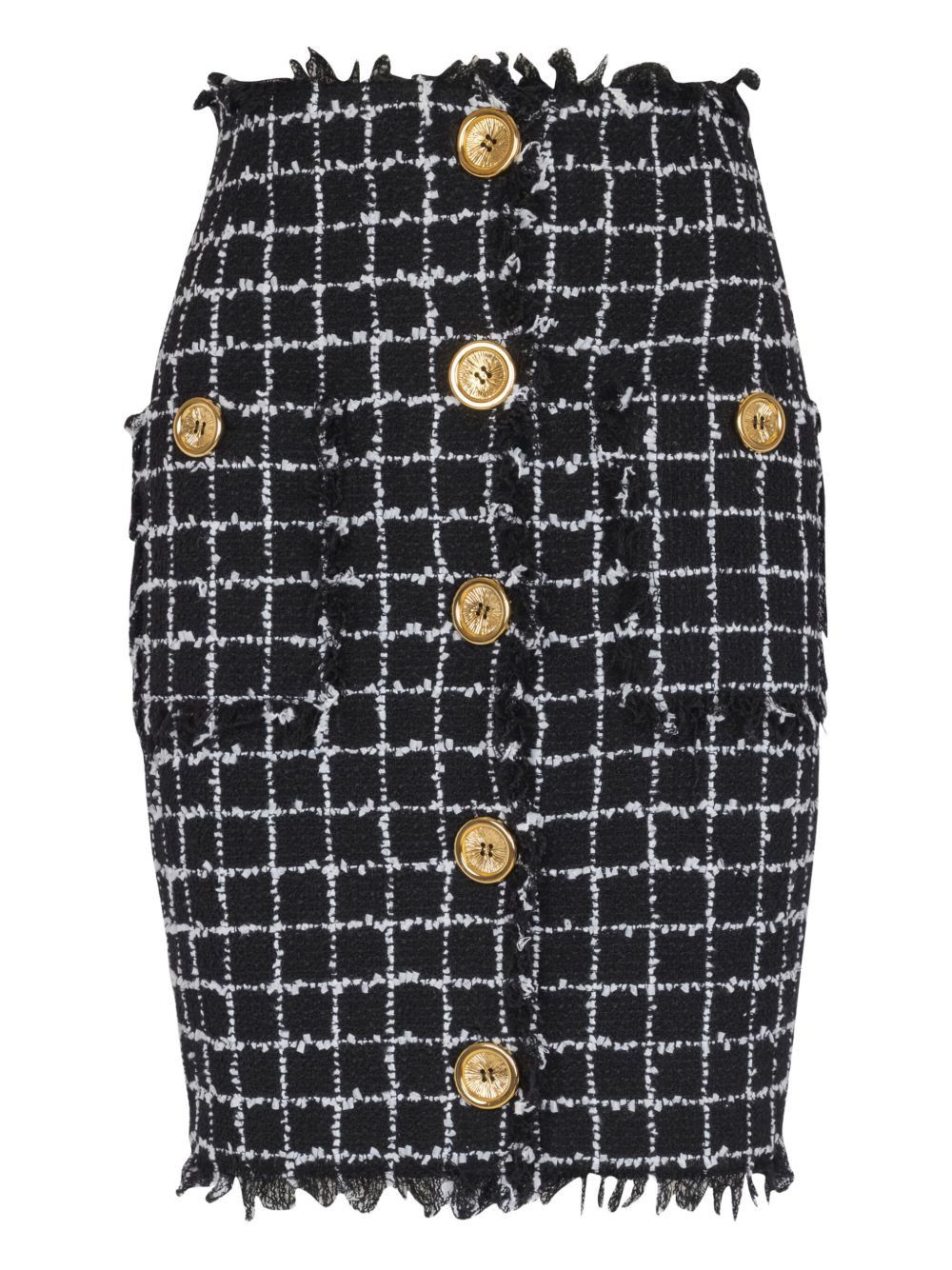 Balmain TWEED MIDI SKIRT Size 27" / US 4 / IT 40 - 1 Thumbnail