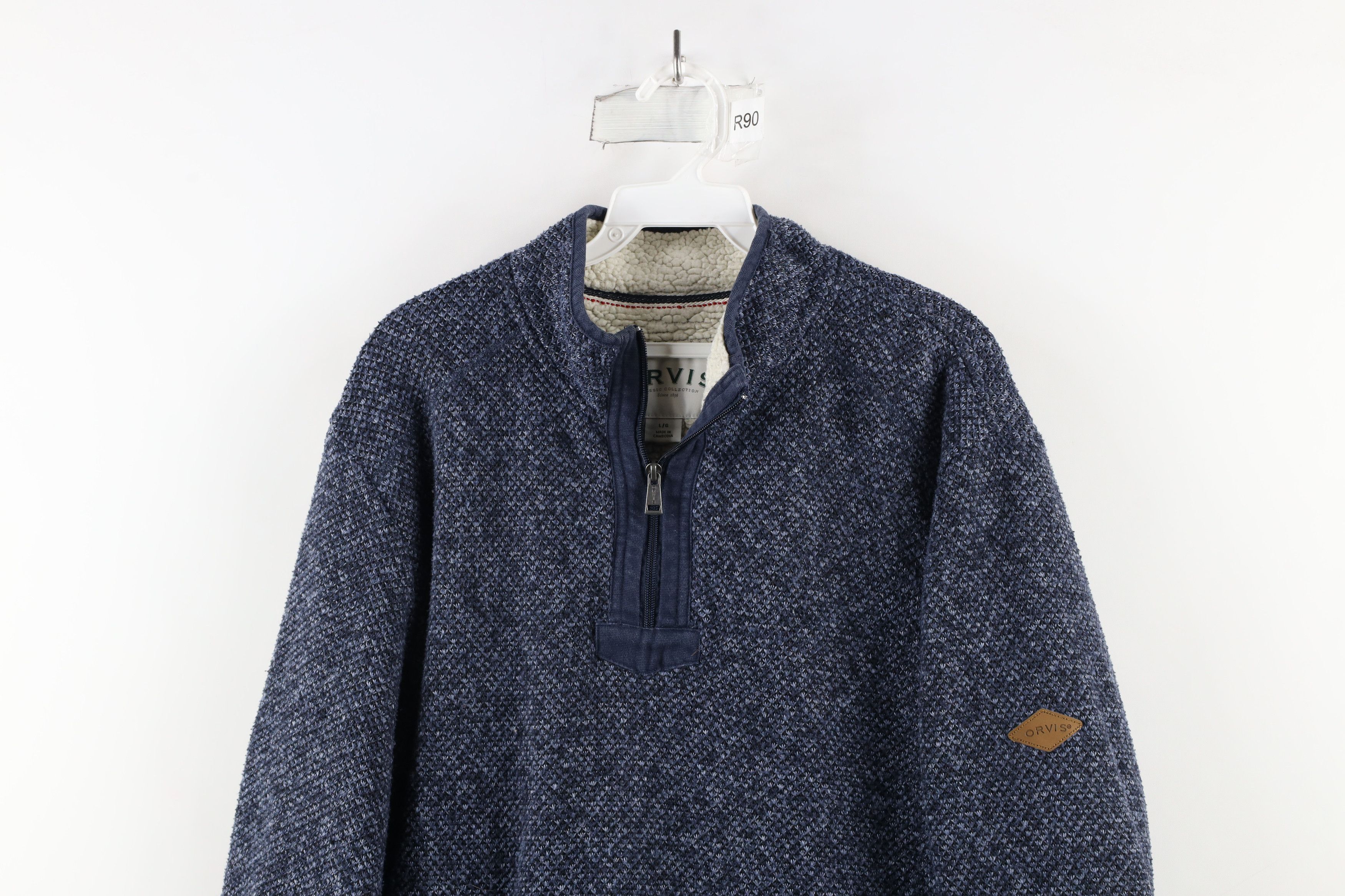 Orvis × Vintage Orvis Spell Out Deep Pile Fleece Lined Half Zip Sweater Size US L / EU 52-54 / 3 - 2 Thumbnail