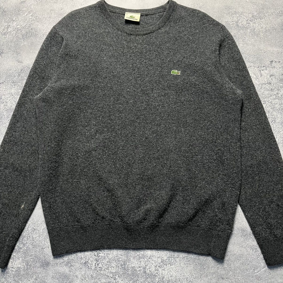 Lacoste Vintage Lacoste Wool Gray Sweater Streetwear Y2K Designer Size US L / EU 52-54 / 3 - 3 Thumbnail