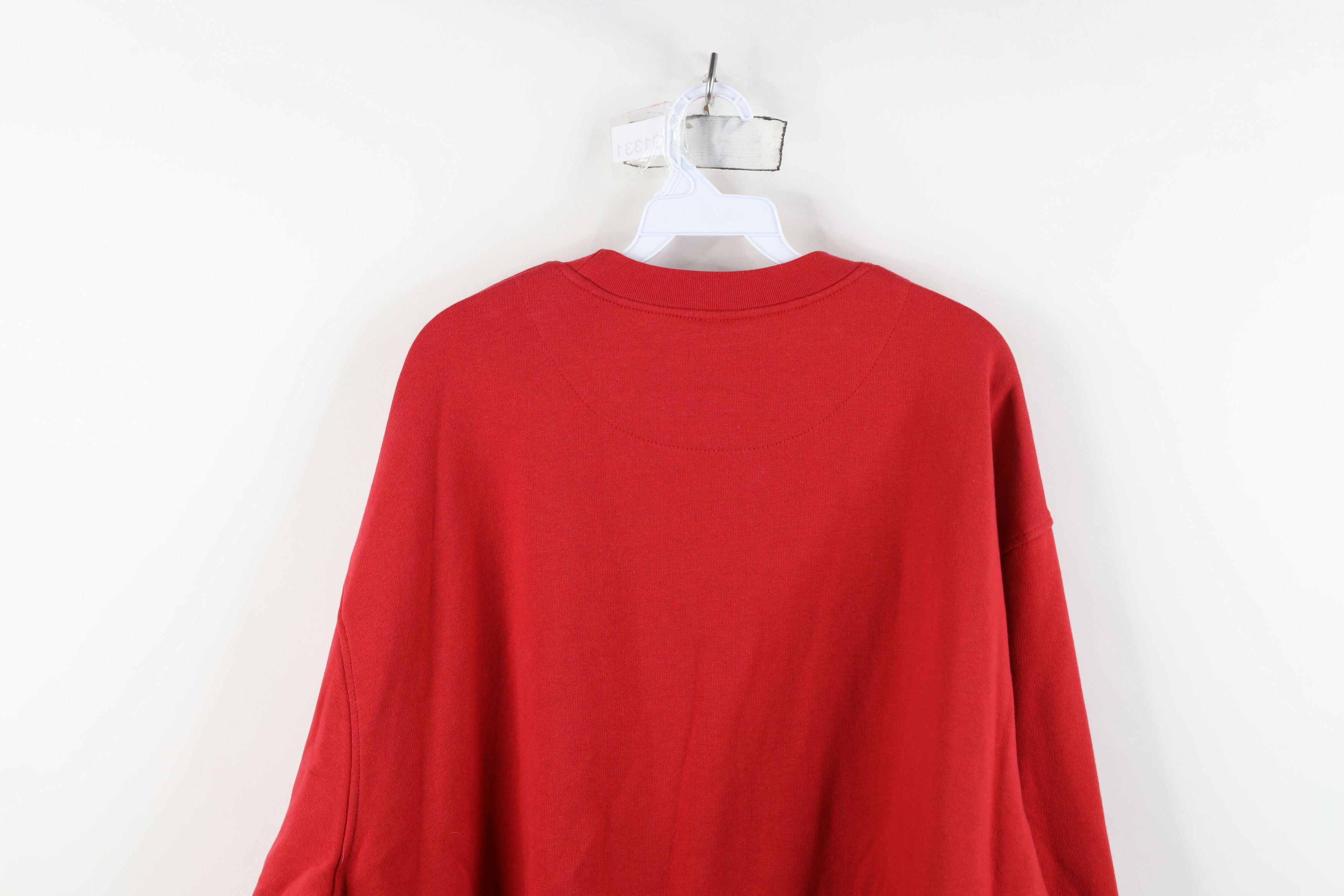 Nike Vintage Y2K Nike Scott Mini Swoosh Crewneck Sweatshirt Red Size US XXL / EU 58 / 5 - 12 Thumbnail