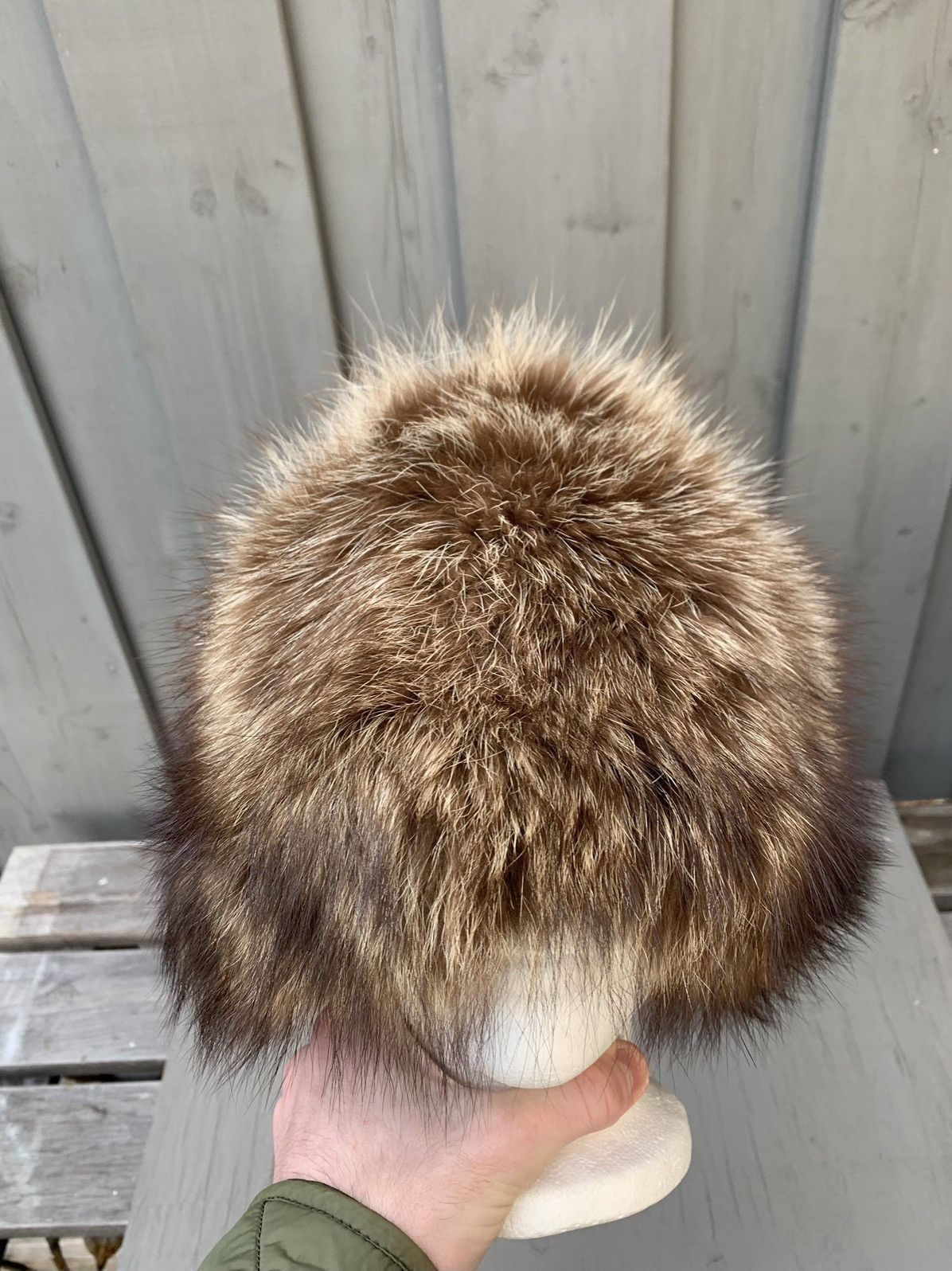 Vintage Vintage Fur Hat Cap Beanie Mens Womens Faux Fuzzy Winter OS Size ONE SIZE - 2 Thumbnail
